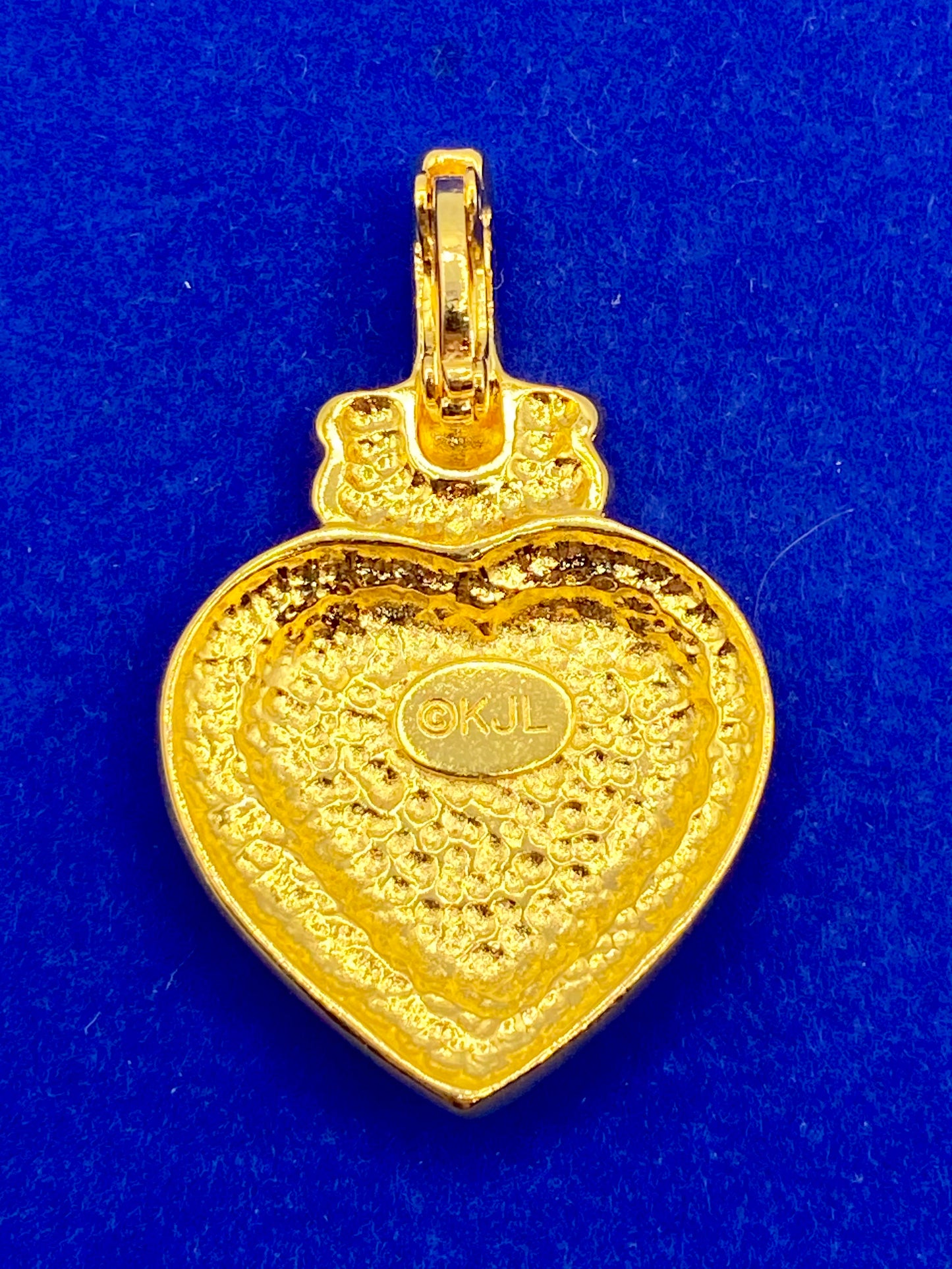 Vintage KJL Black Heart Pendant