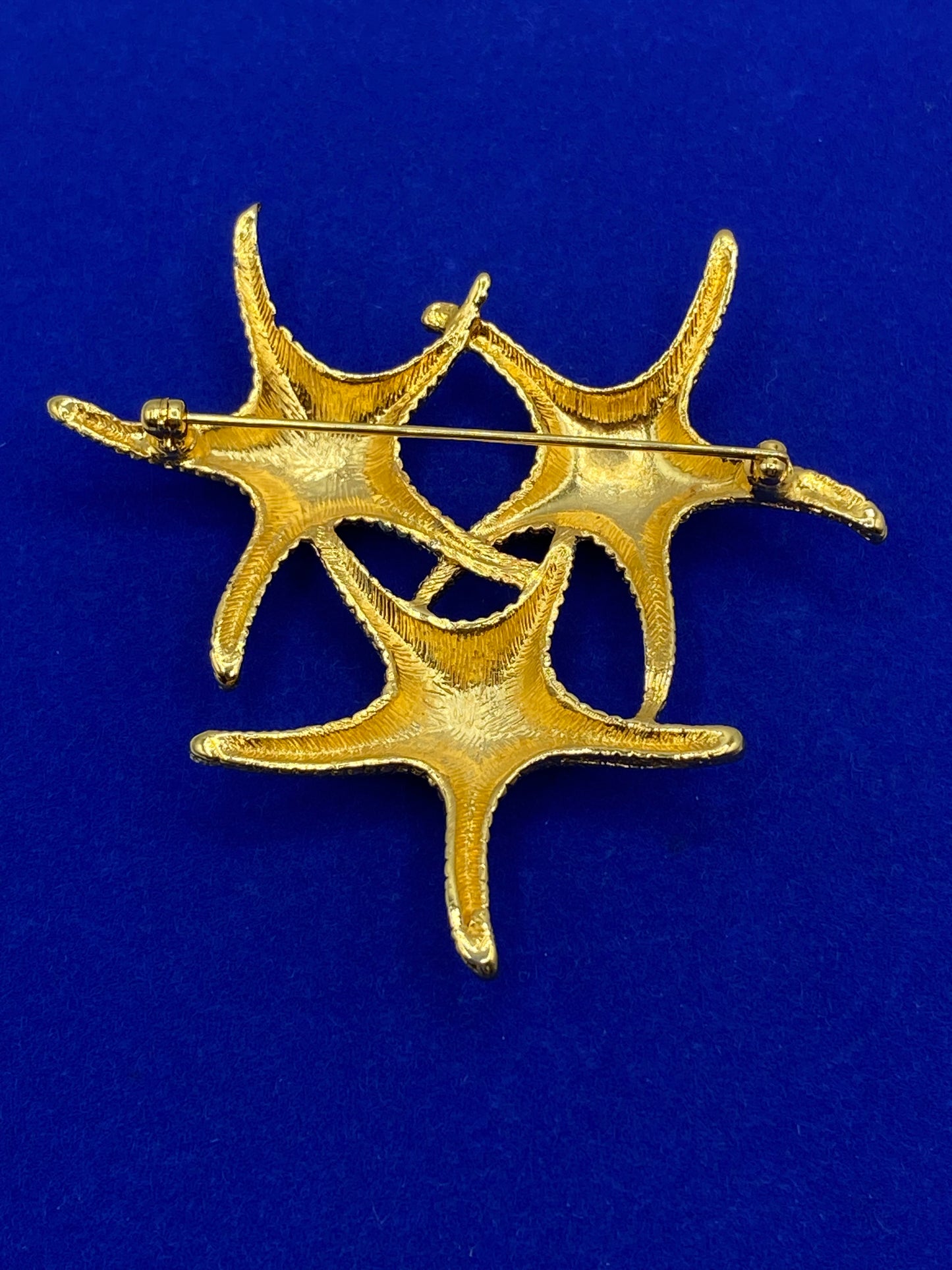Gold Tone Starfish Brooch