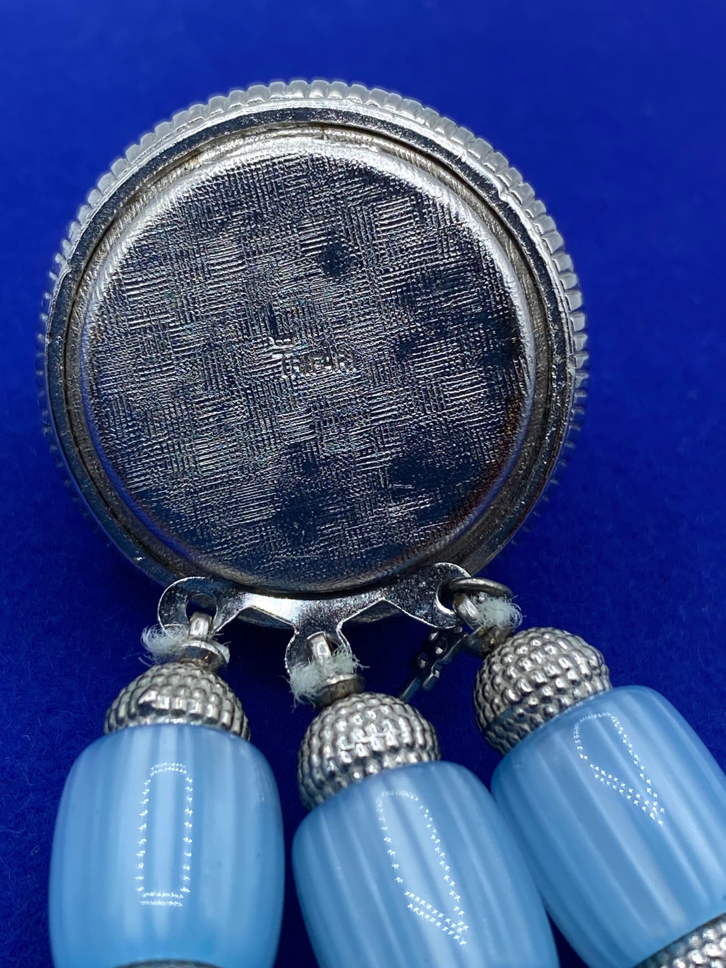 Crown Trifari Blue Lucite Bracelet