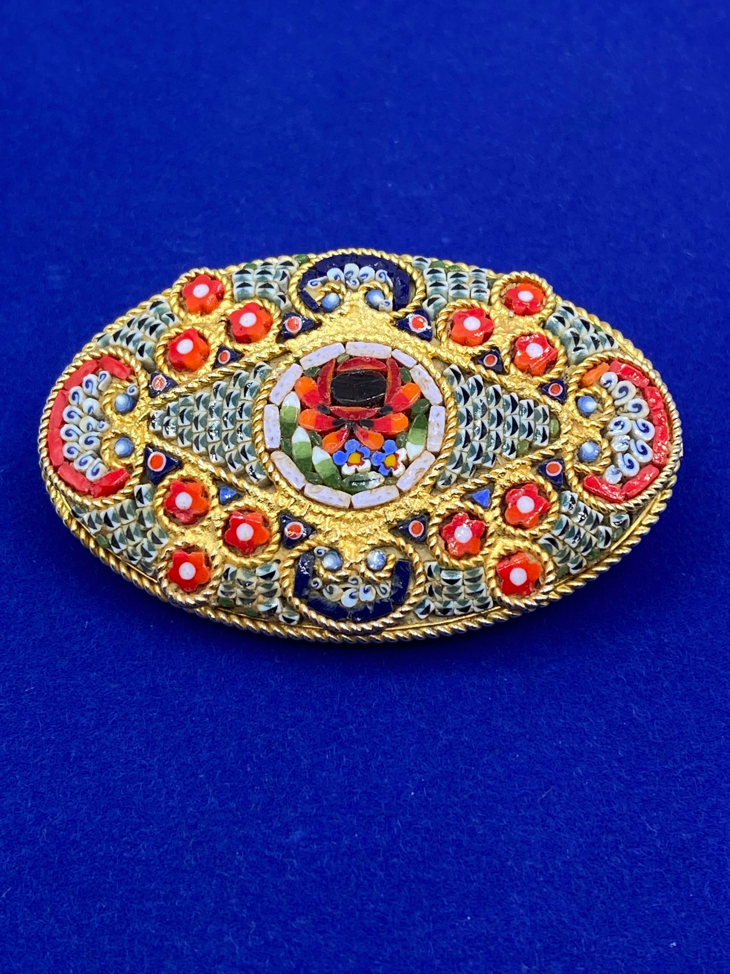 Vintage Micro Mosaic Brooch