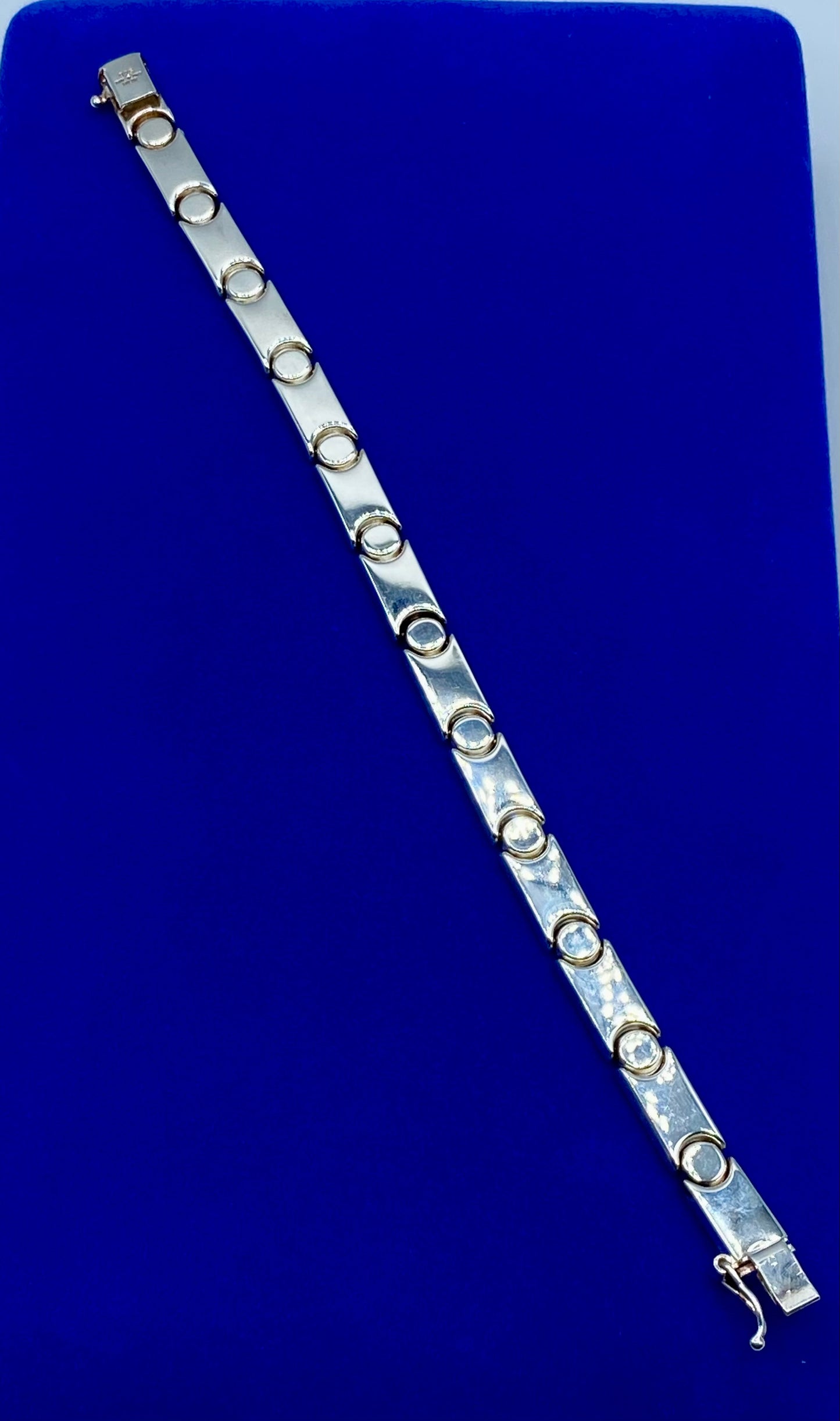 Sterling Silver Milor Italy Vermeil Screw Link Bracelet