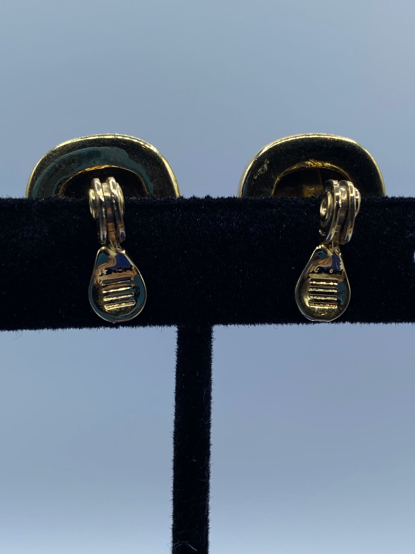 Monet Tigers Eye Clip Ons