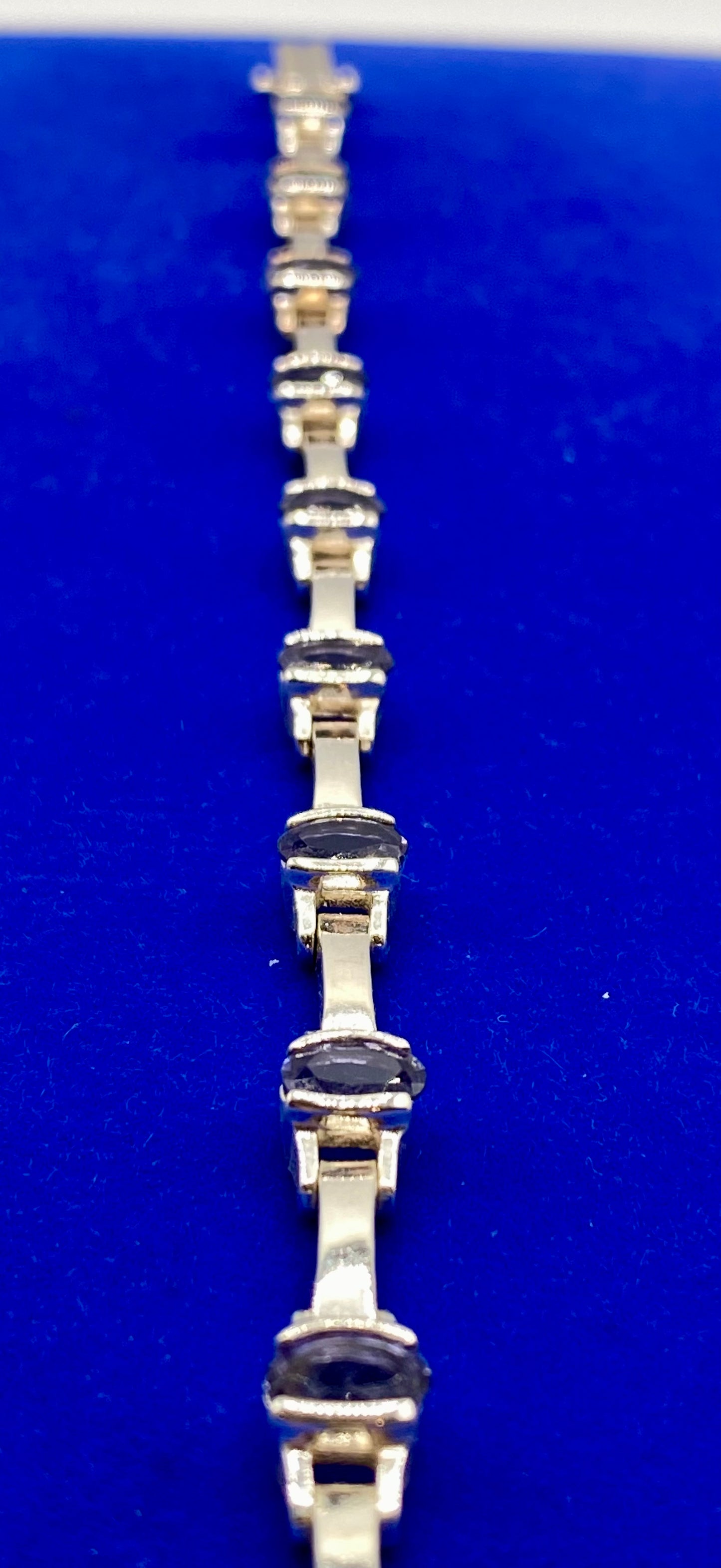 Sterling Silver Tanzanite Tennis Bracelet