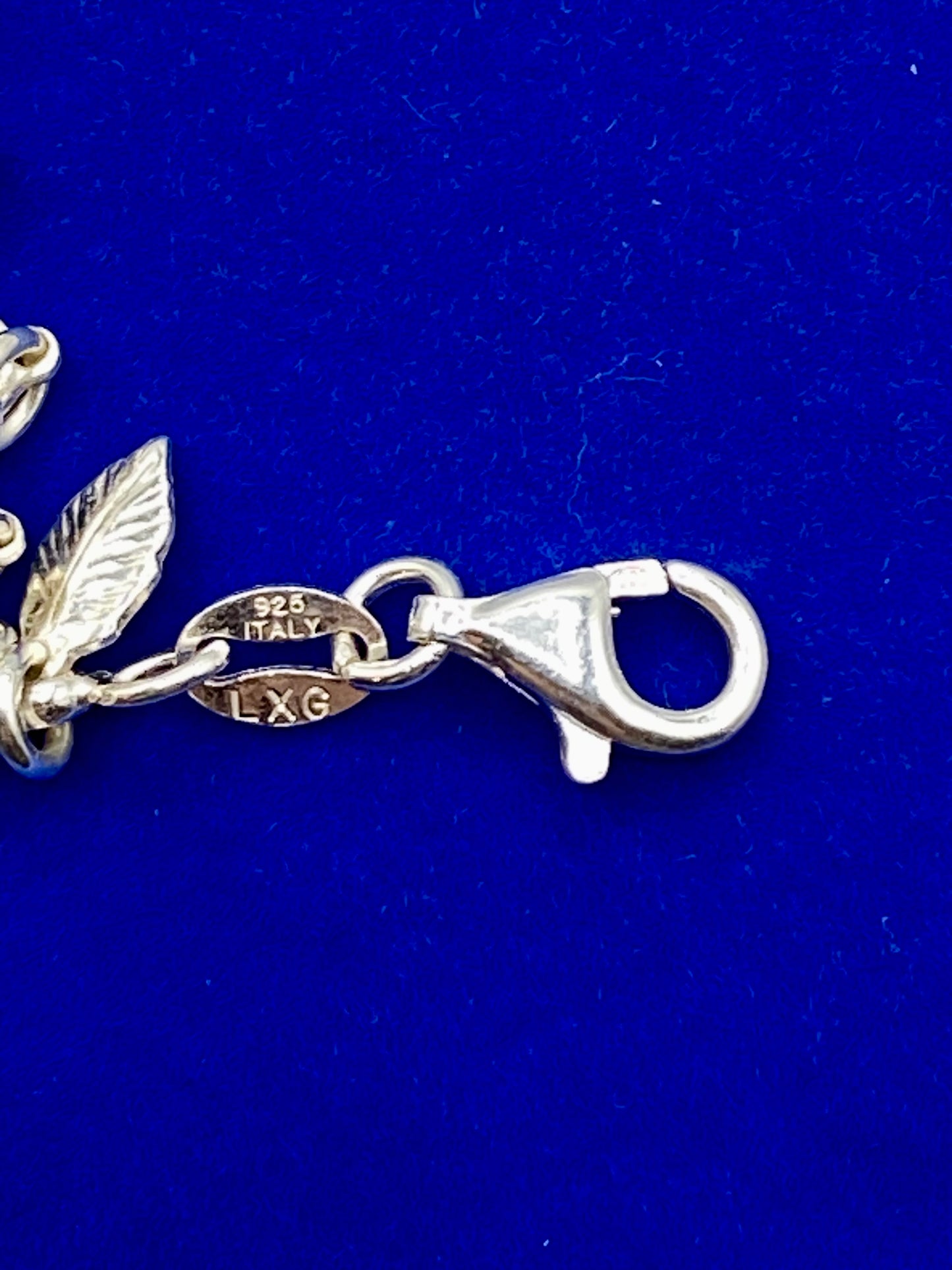 LXG Italian Sterling Silver Leaf Bracelet