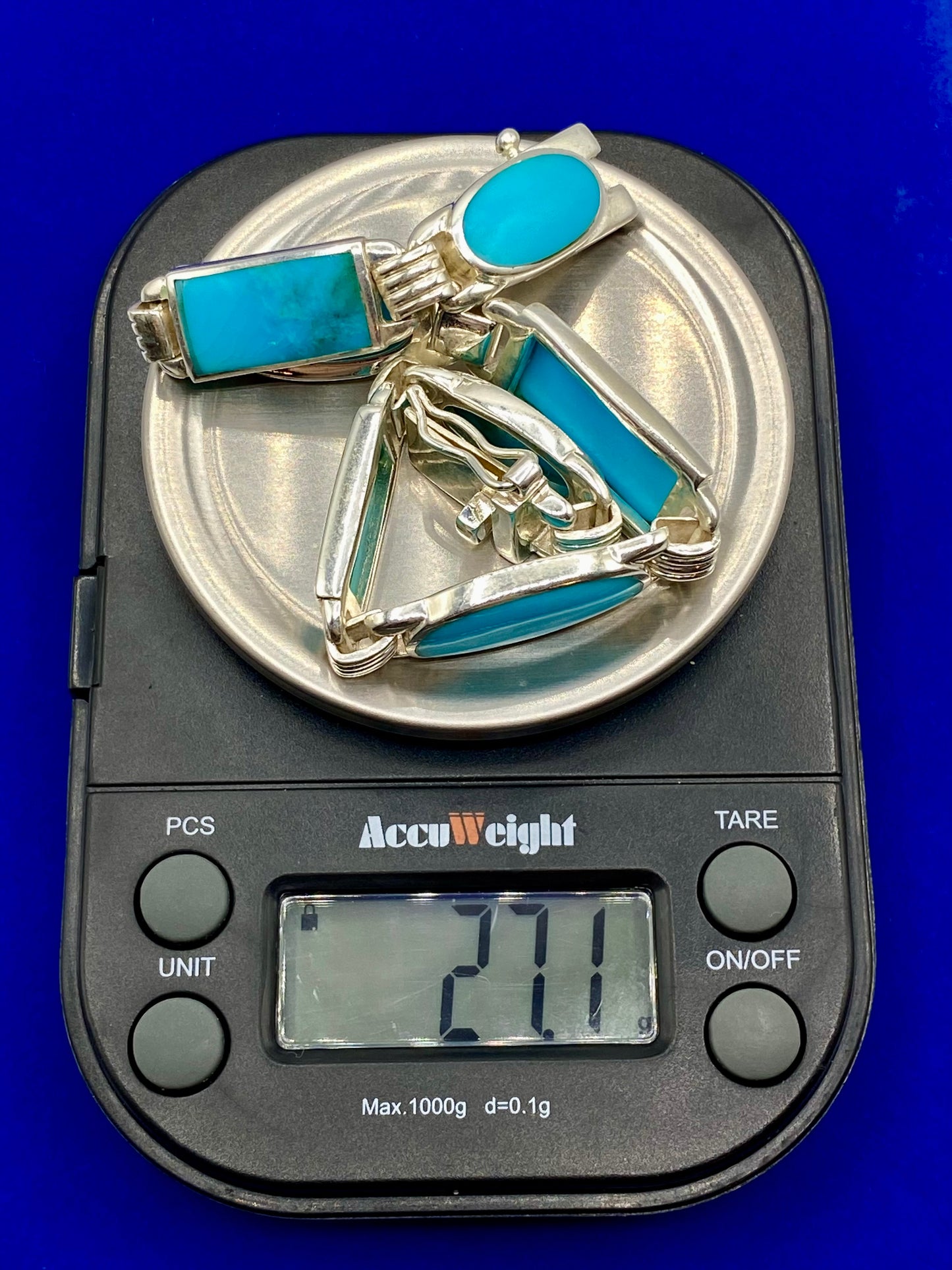 Sterling Silver LT Turquoise Bracelet