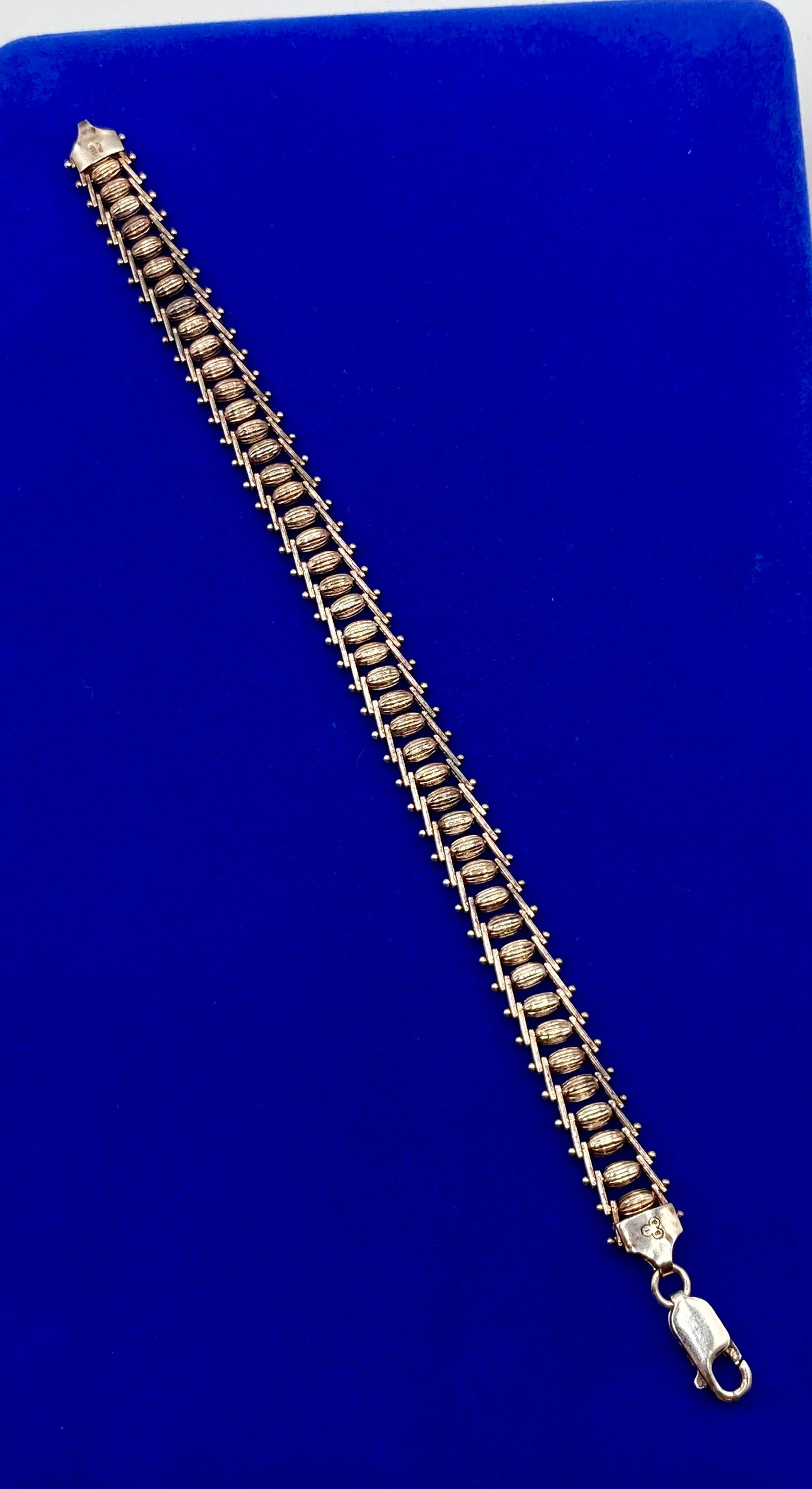 Sterling Silver Interlocking Bead Bracelet