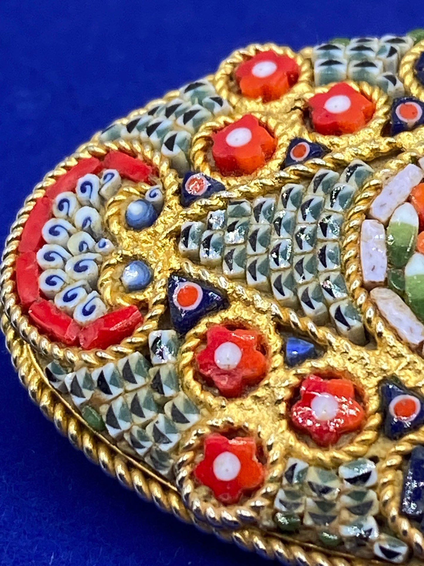 Vintage Micro Mosaic Brooch