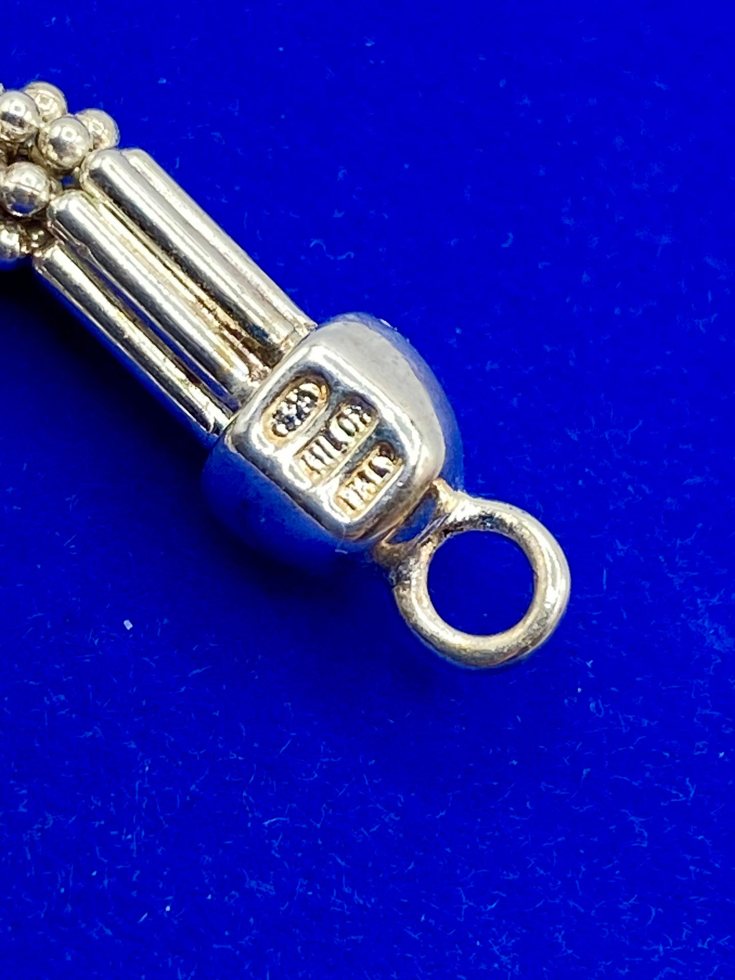 Milor Italy Sterling Silver Multi-Strand Bar & Ball Style Bracelet