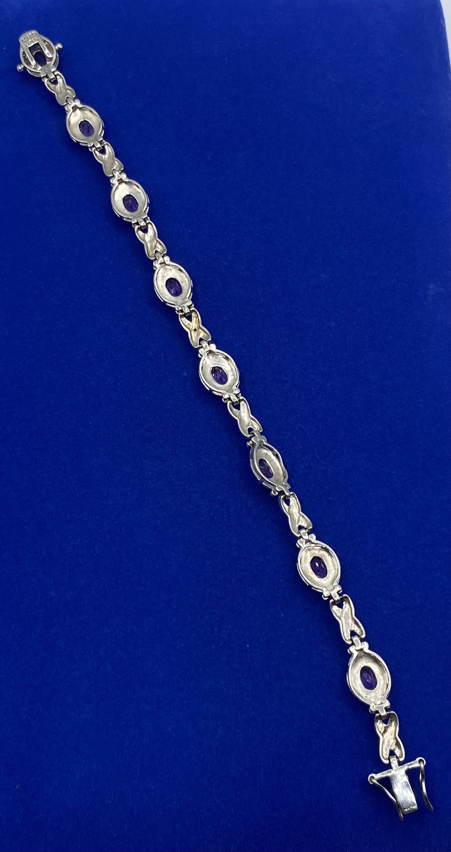 Sterling Silver Ross Simmons Amethyst Tennis Bracelet