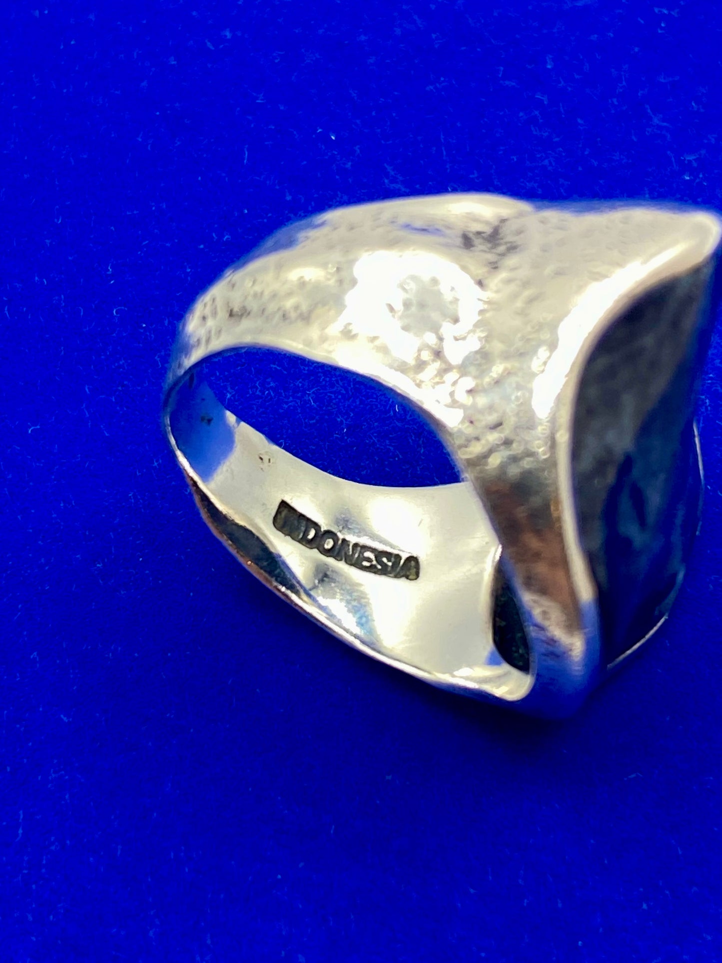 Silpada Sterling Silver Wavy Feldspar Blue Grey Gemstone Ring w/Box