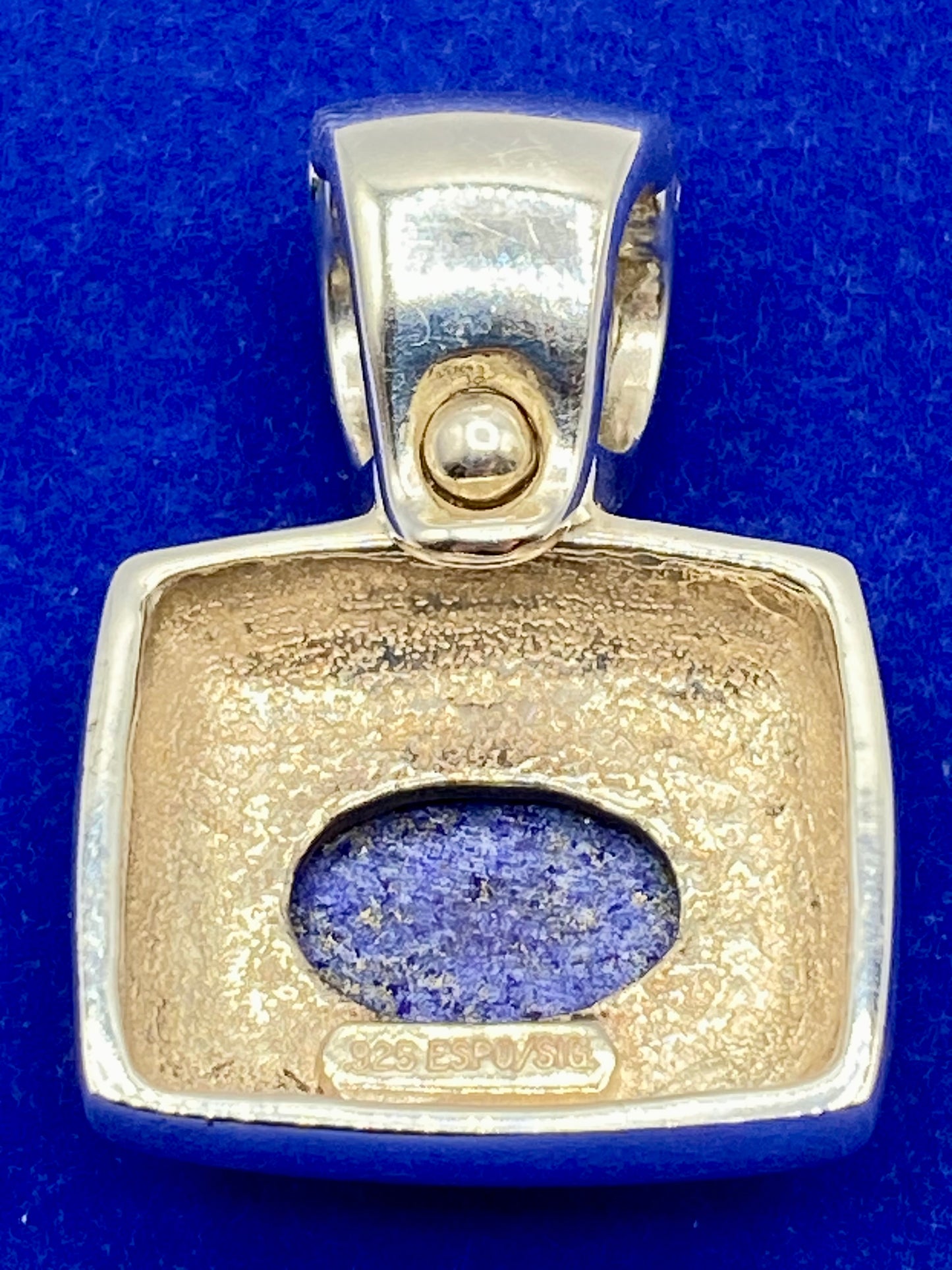 Joseph Esposito ESPO Sterling Silver Blue Lapis Lazuli Enhancer Pendant