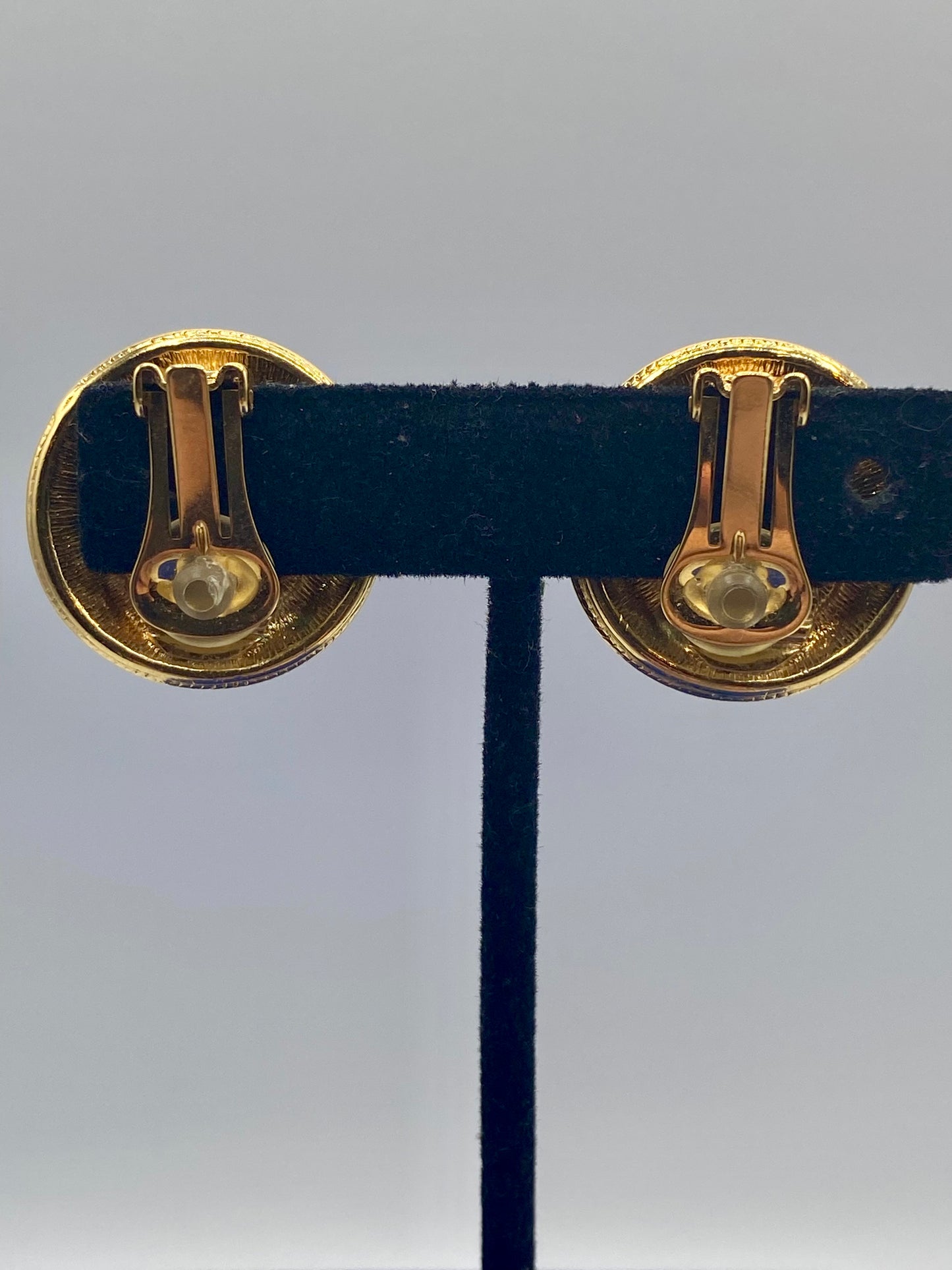 Vintage Monet Matte Gold Tone Clip Ons