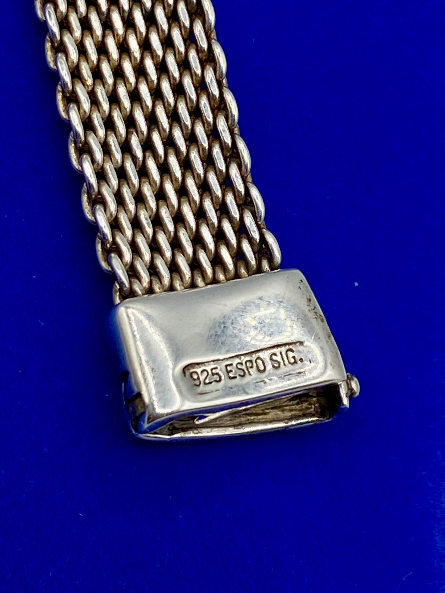 Joseph Esposito ESPO Vintage Mesh Sterling Silver Bracelet