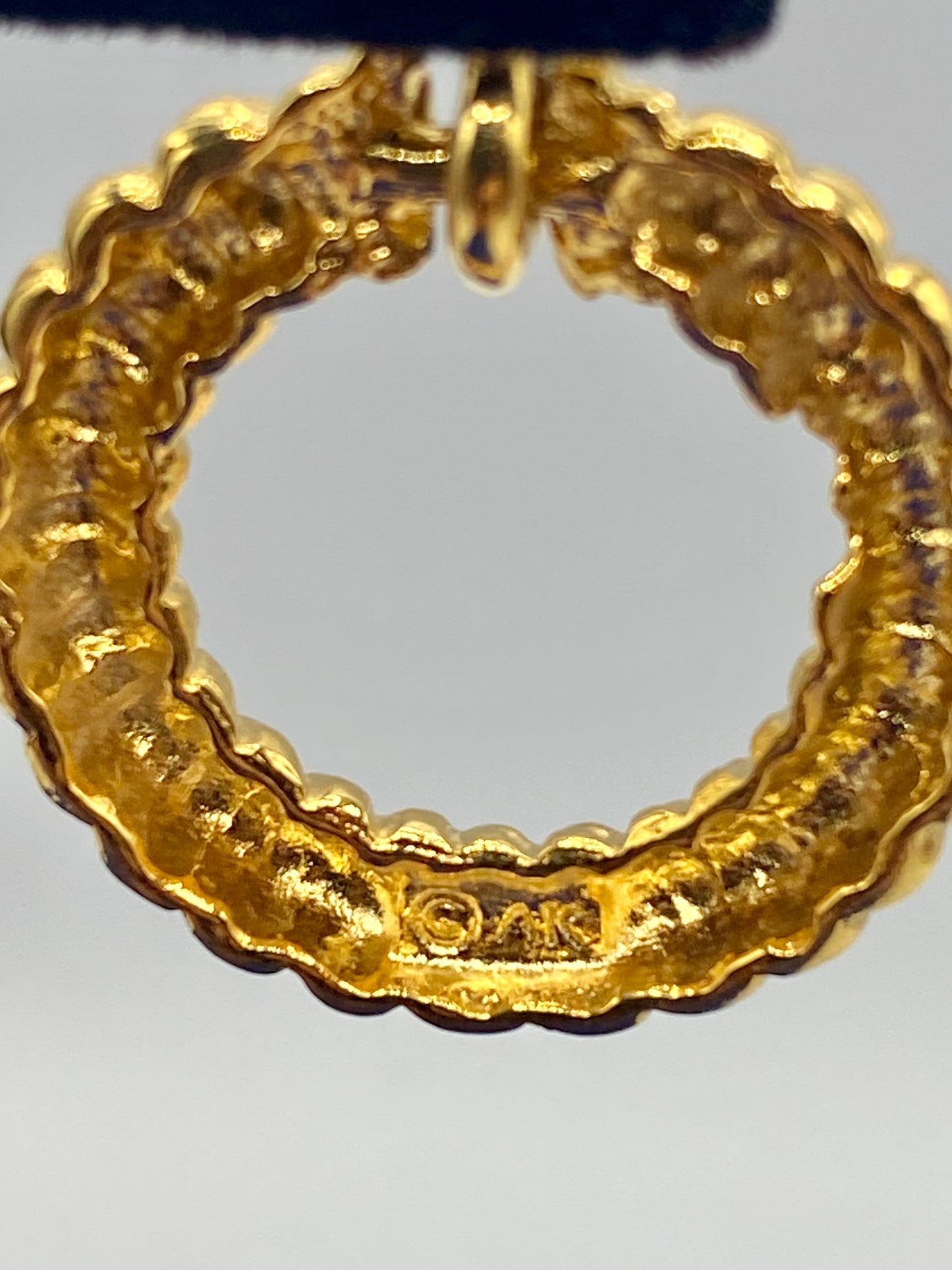 Vintage Anne Klein Gold Tone Hoop Earrings