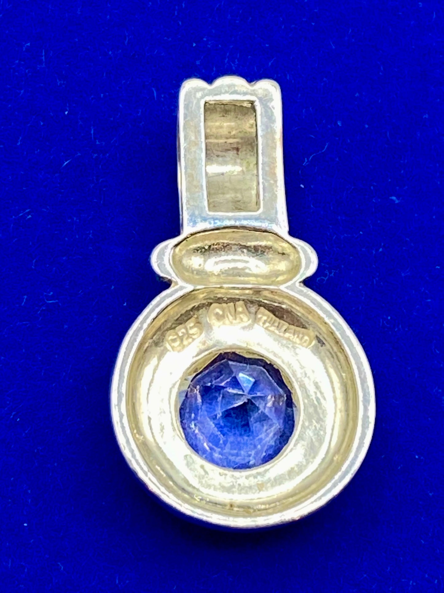 Sterling Silver CZ Circle Pendant