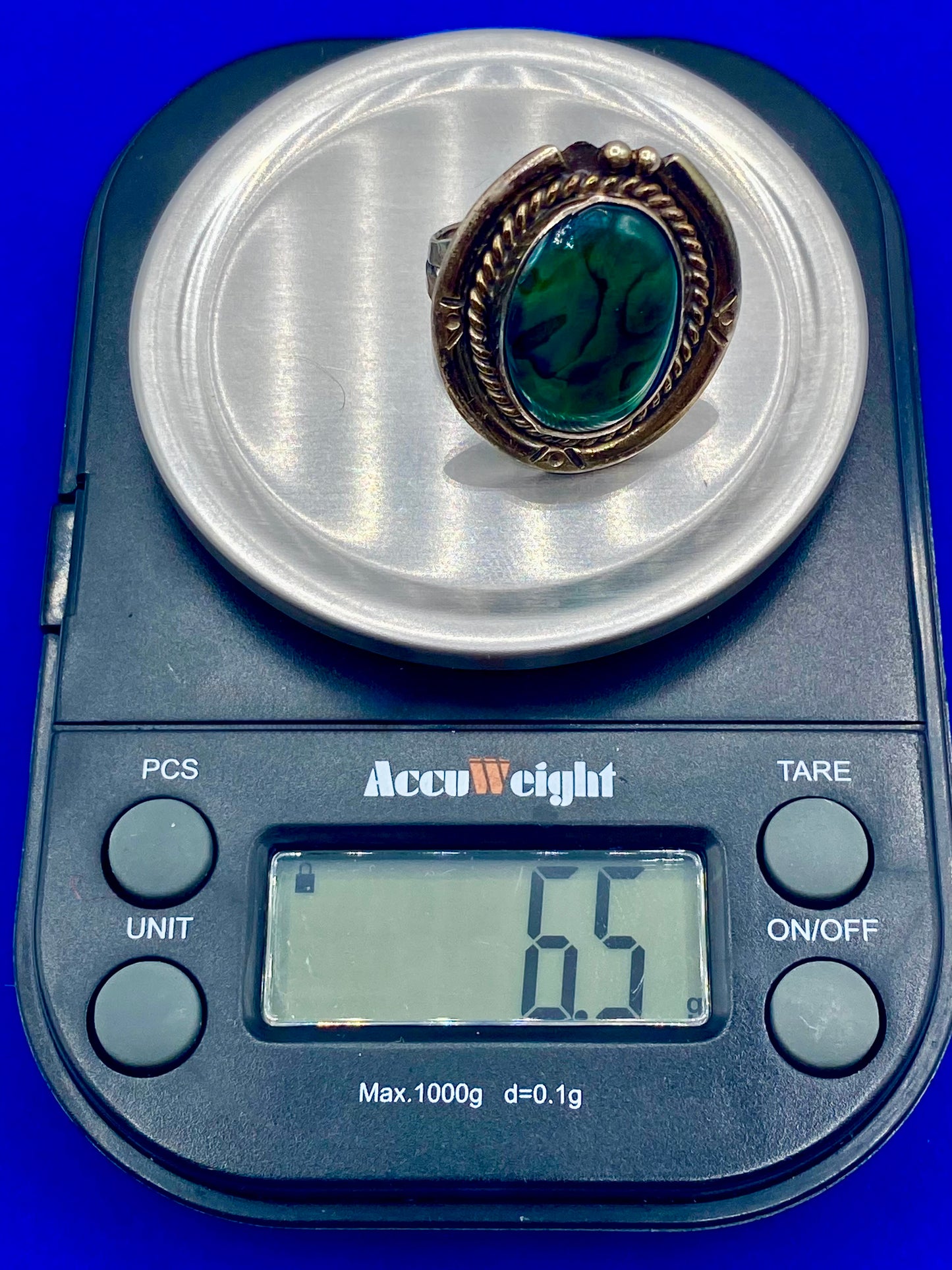 Sterling Silver Nakai Native Abalone Ring