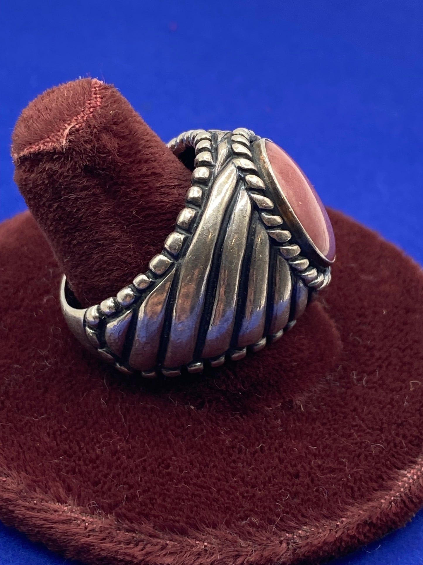Carolyn Pollack Relios Southwestern Rhodonite Sterling Silver Ring