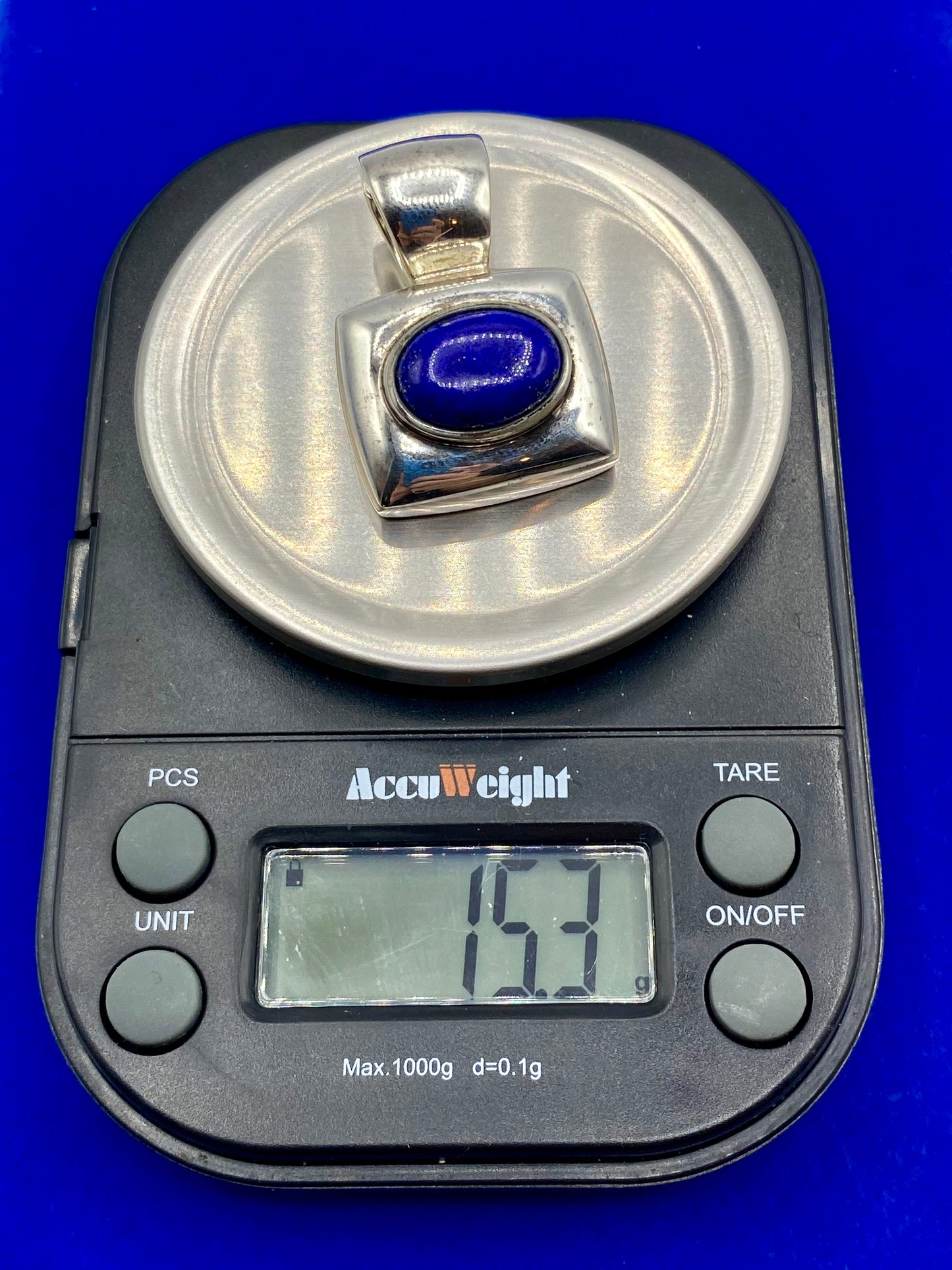 Joseph Esposito ESPO Sterling Silver Blue Lapis Lazuli Enhancer Pendant