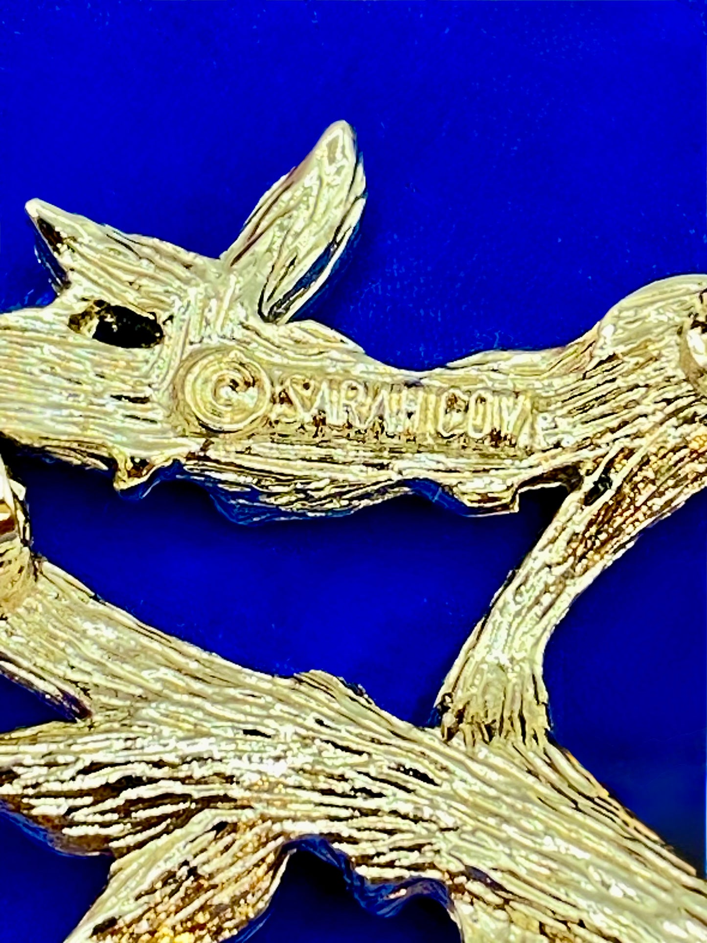 Sarah Coventry Letter “A” Gold Tone Bamboo Style Brooch