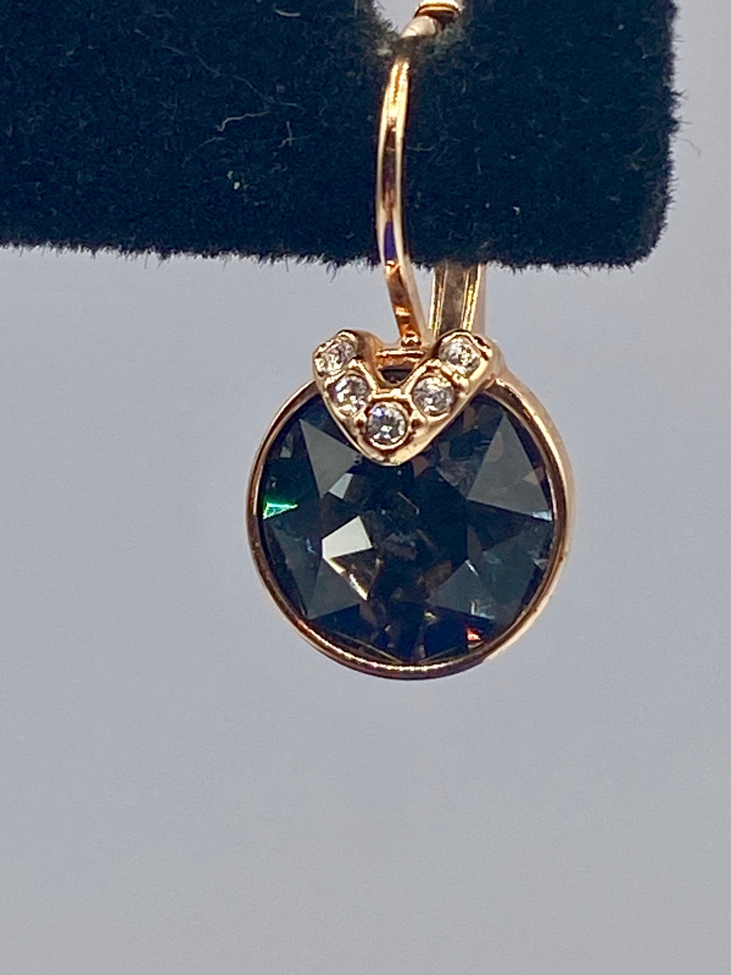 Swarovski Rose Gold Tone Bella V Drop Earrings