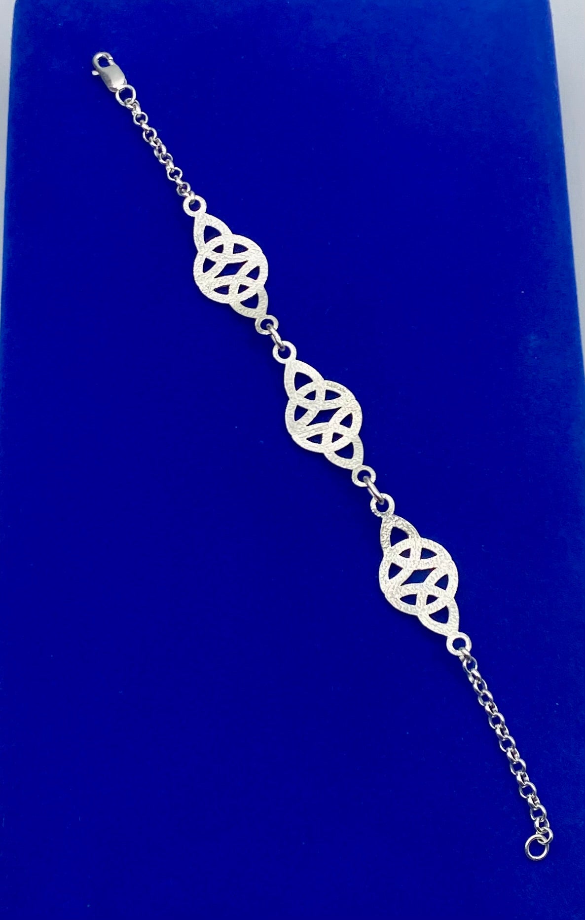 Vintage JMH Celtic Sterling Silver Bracelet