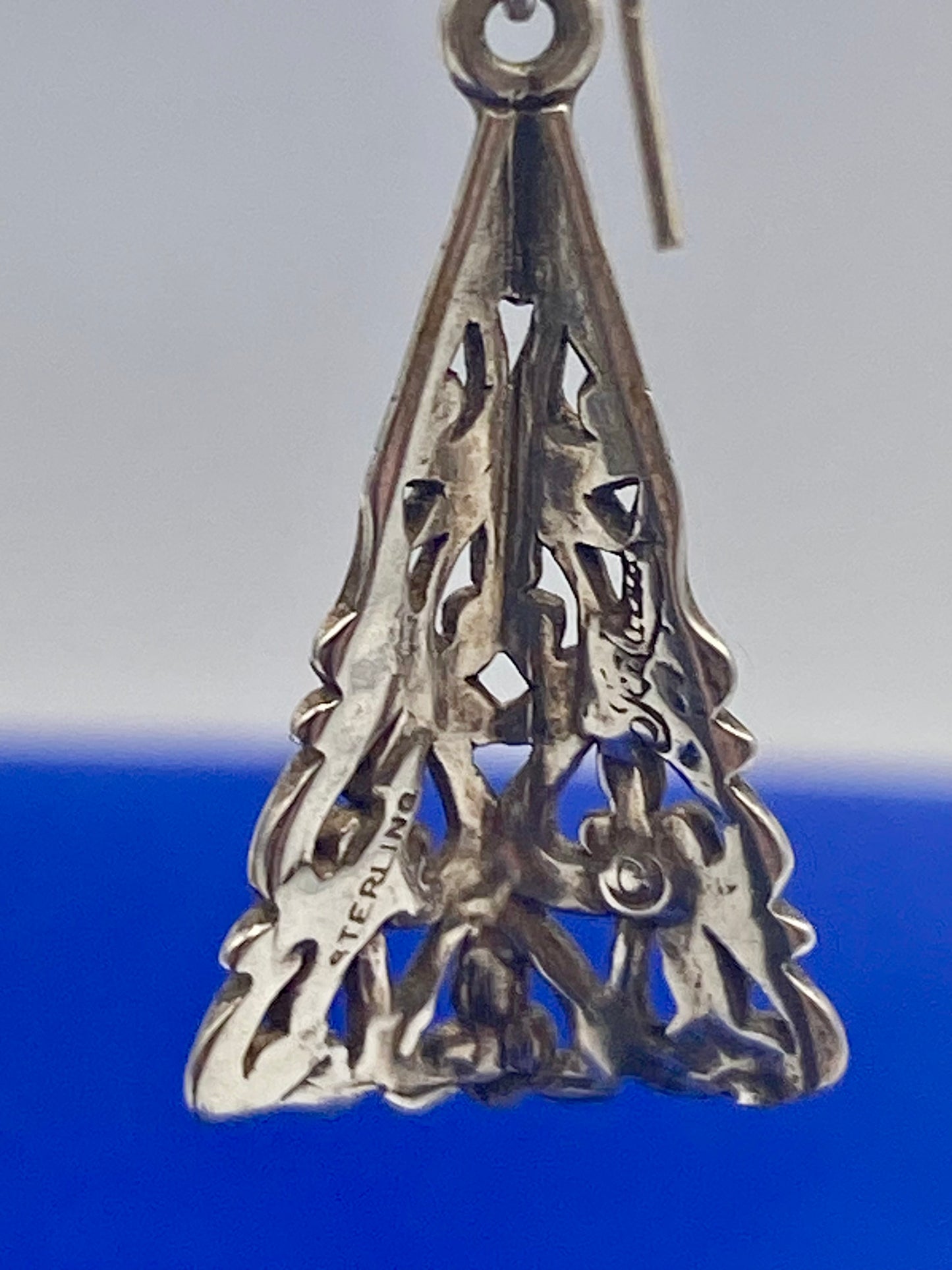 Sterling Silver Jezlaine Triangle Earrings