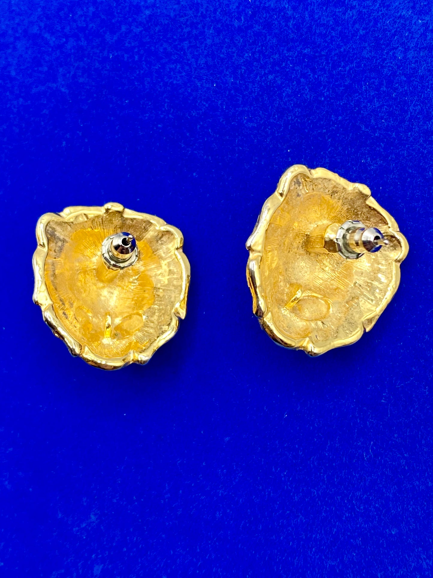 Gold Tone Lion Earrings