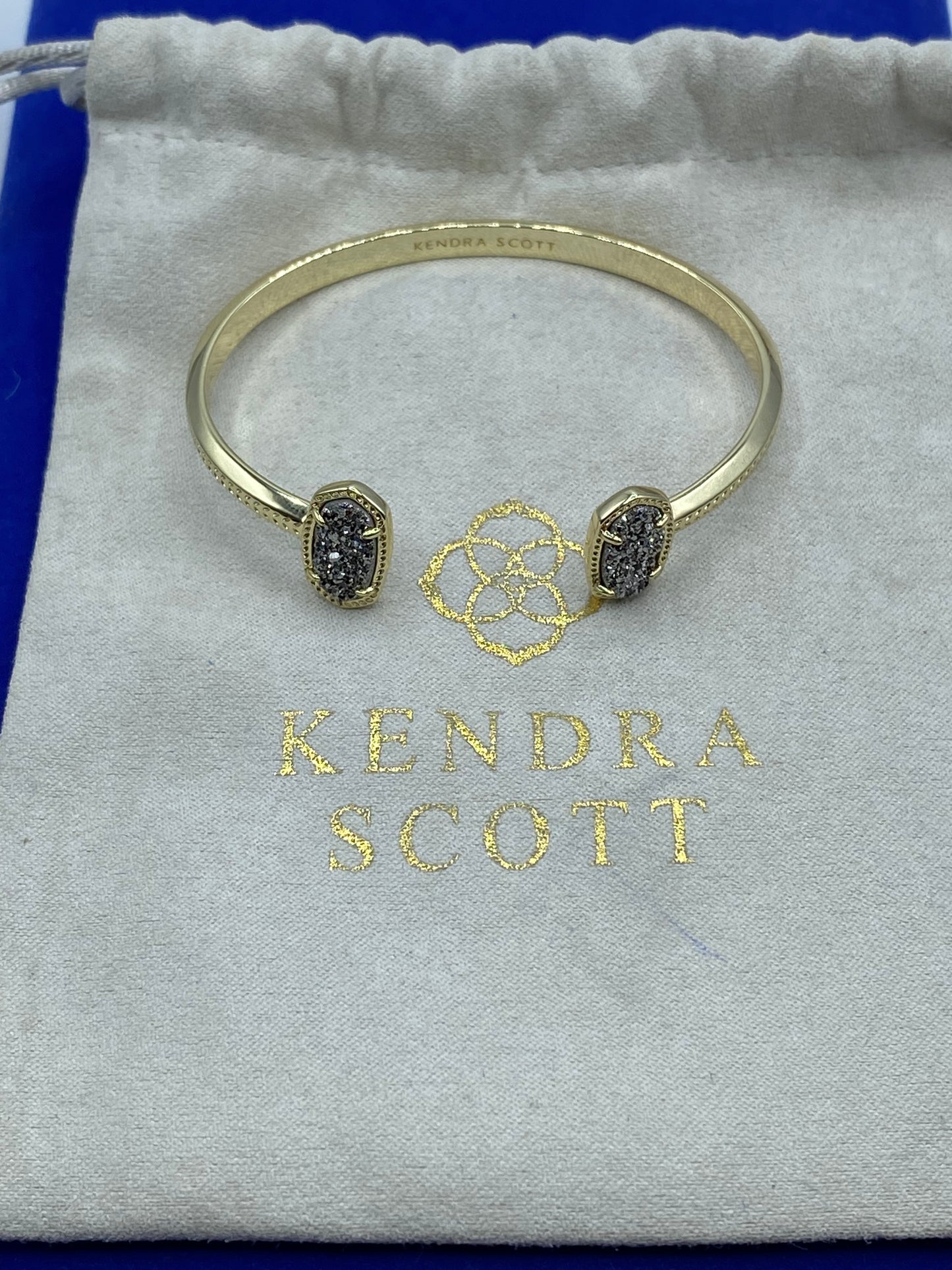 Kendra Scott Druzy Gold Tone Cuff Bracelet