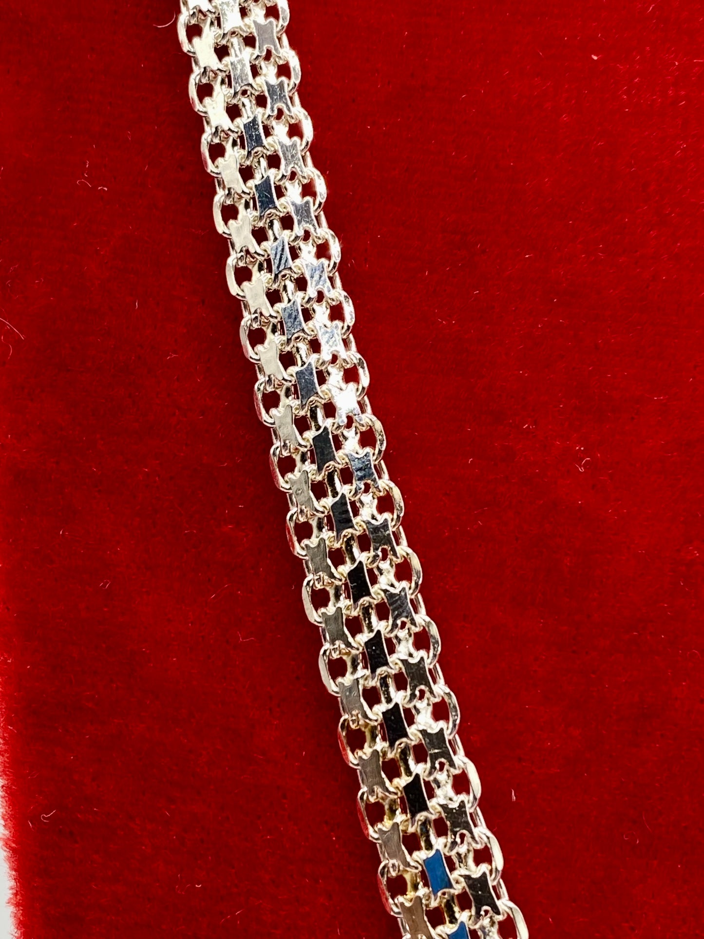 Sterling Silver Milor Italy Flat Braided Chain Necklace
