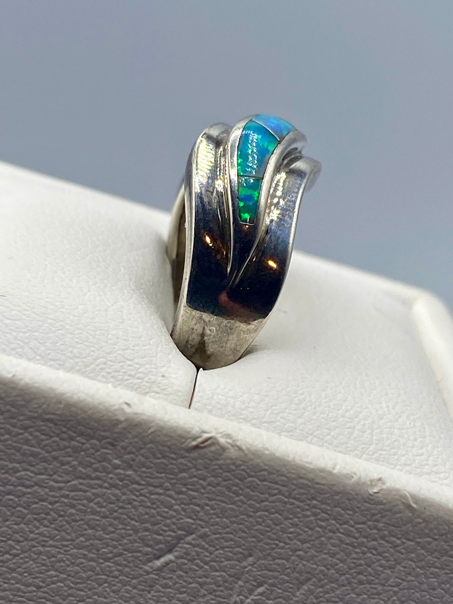 Sterling Silver AK Opal Ring