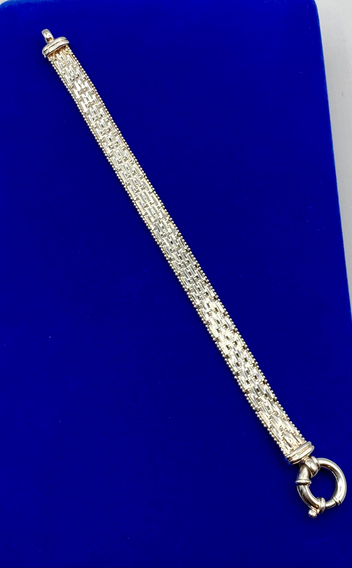 Sterling Silver Milor Italy Riccio Style Bracelet