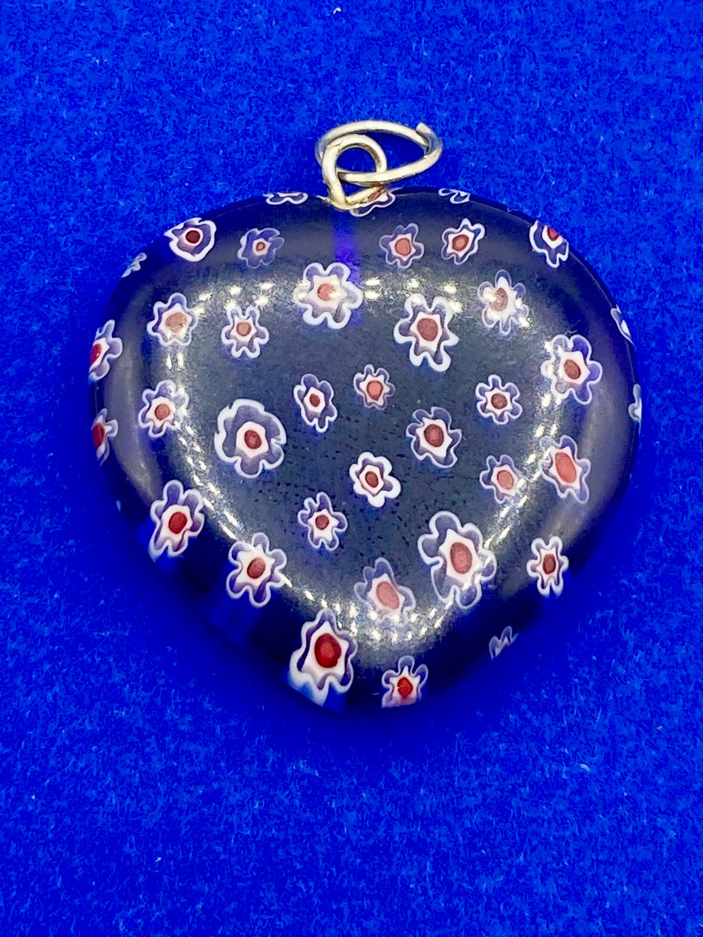 Millefiori Heart Glass Pendant