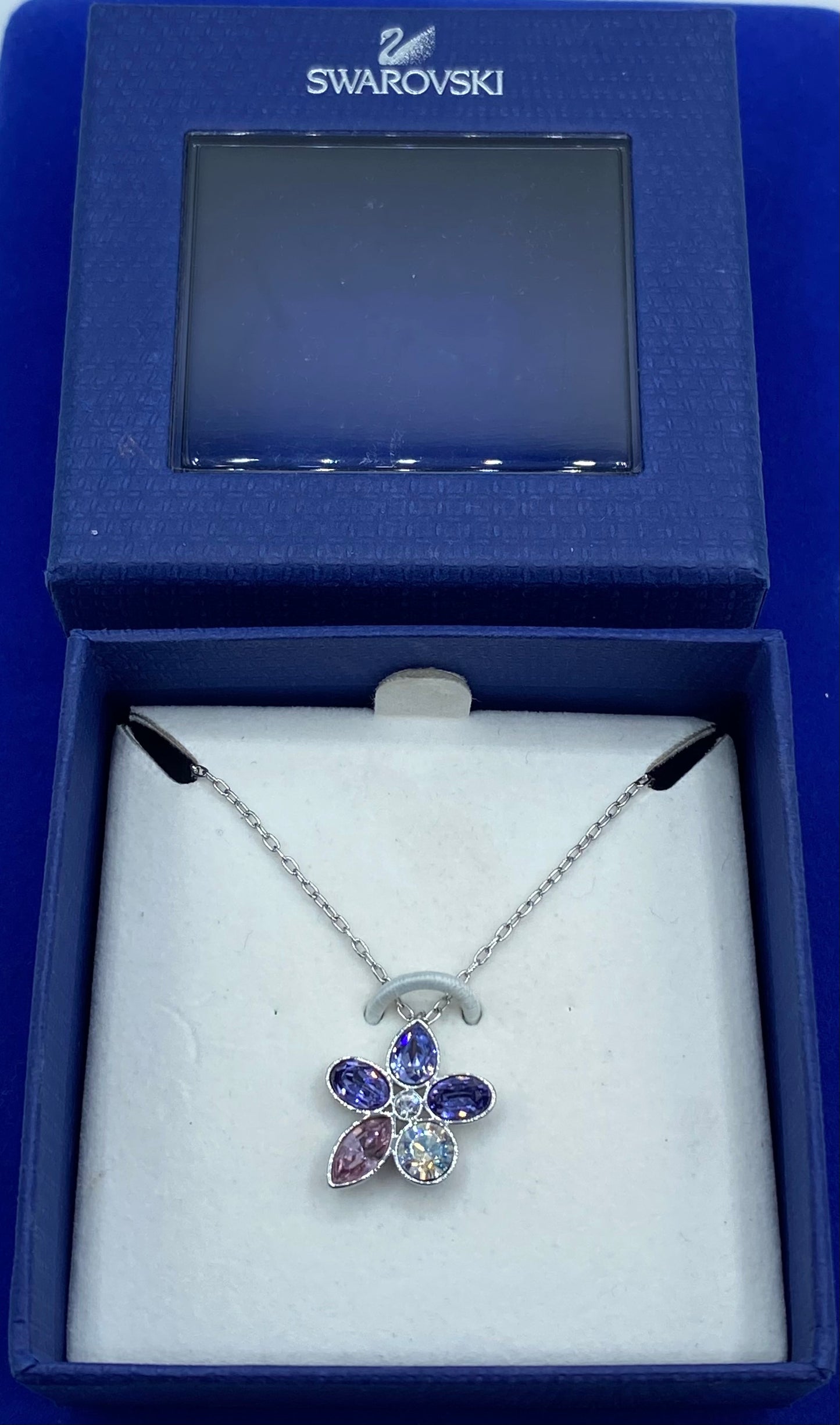 Swarovski Crystal Floral Necklace w/Box