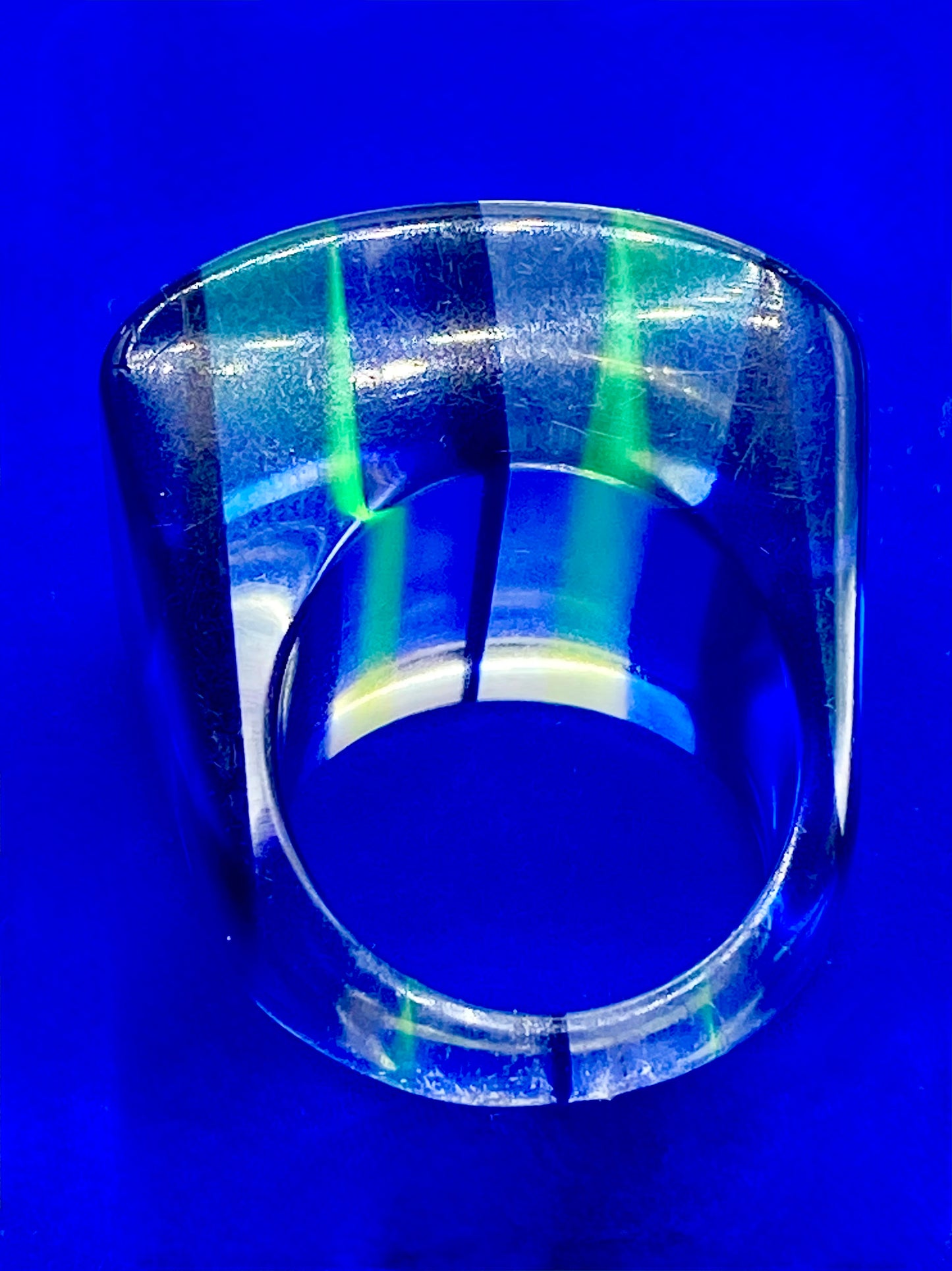 Vintage Blue & Green Lucite Statement Ring