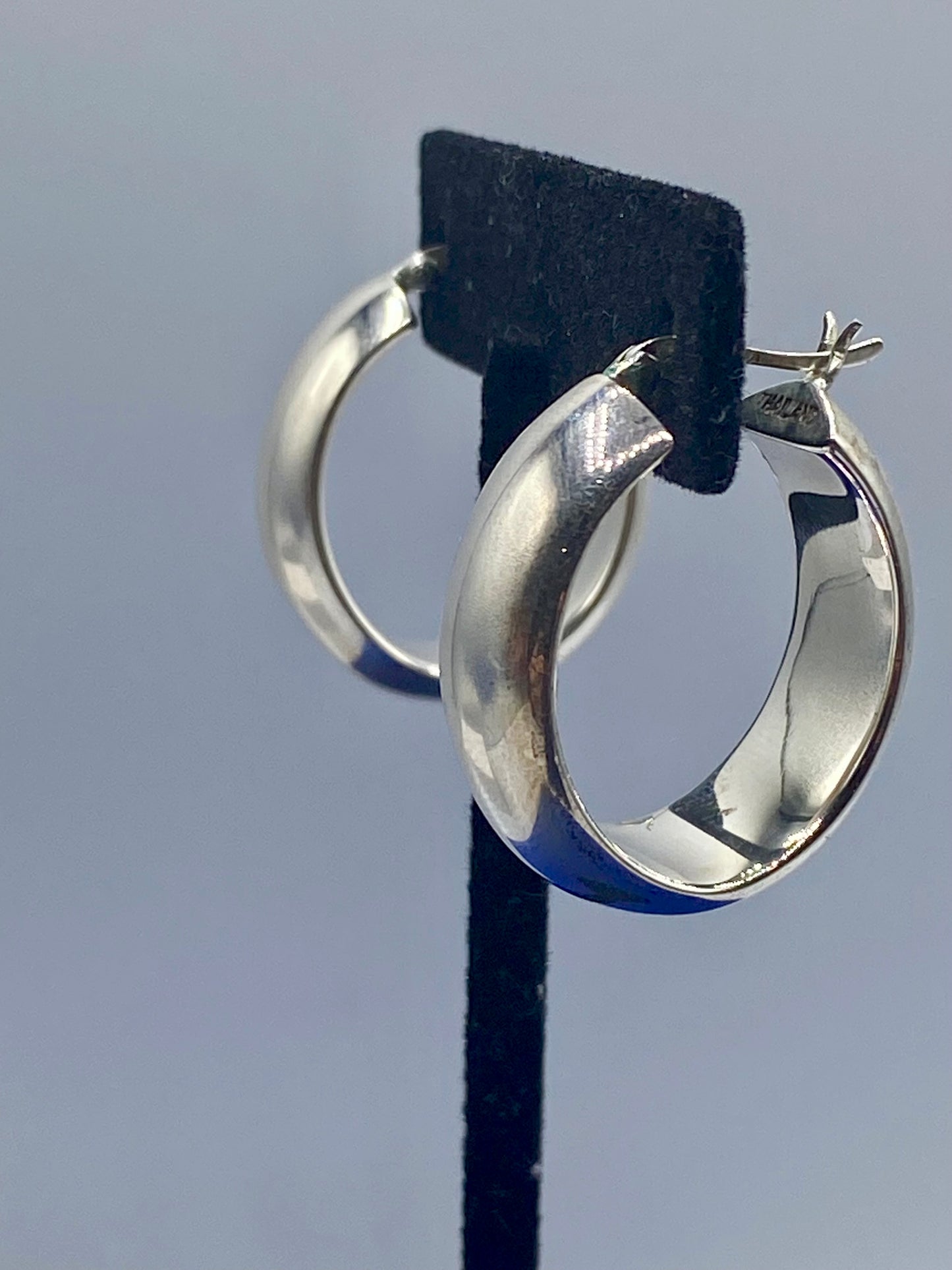 Sterling Silver Large Hoop Earrings