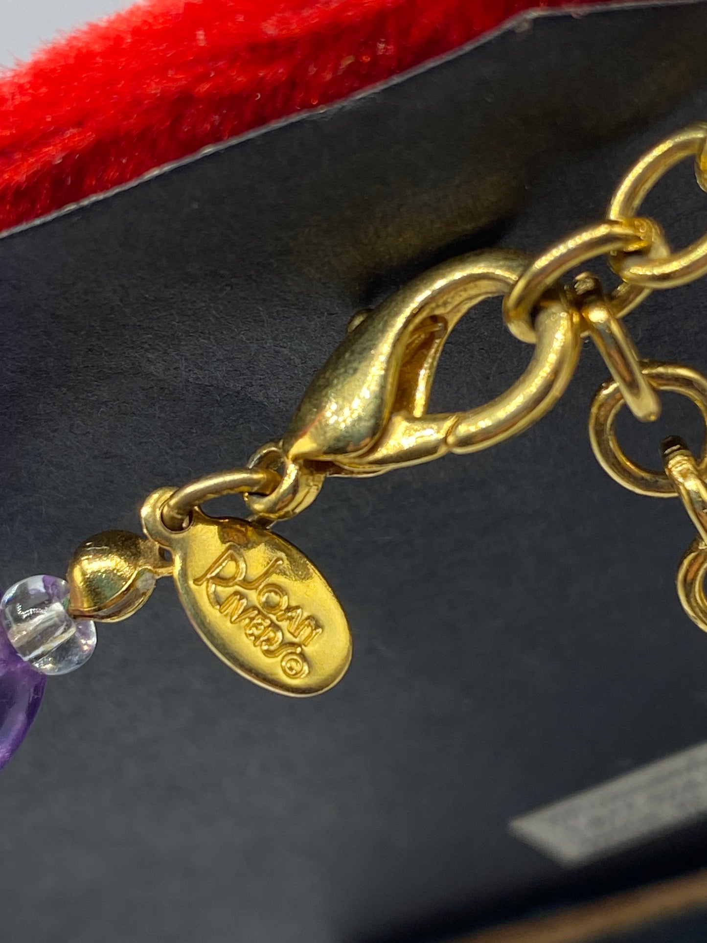 Joan Rivers Purple Glass Necklace