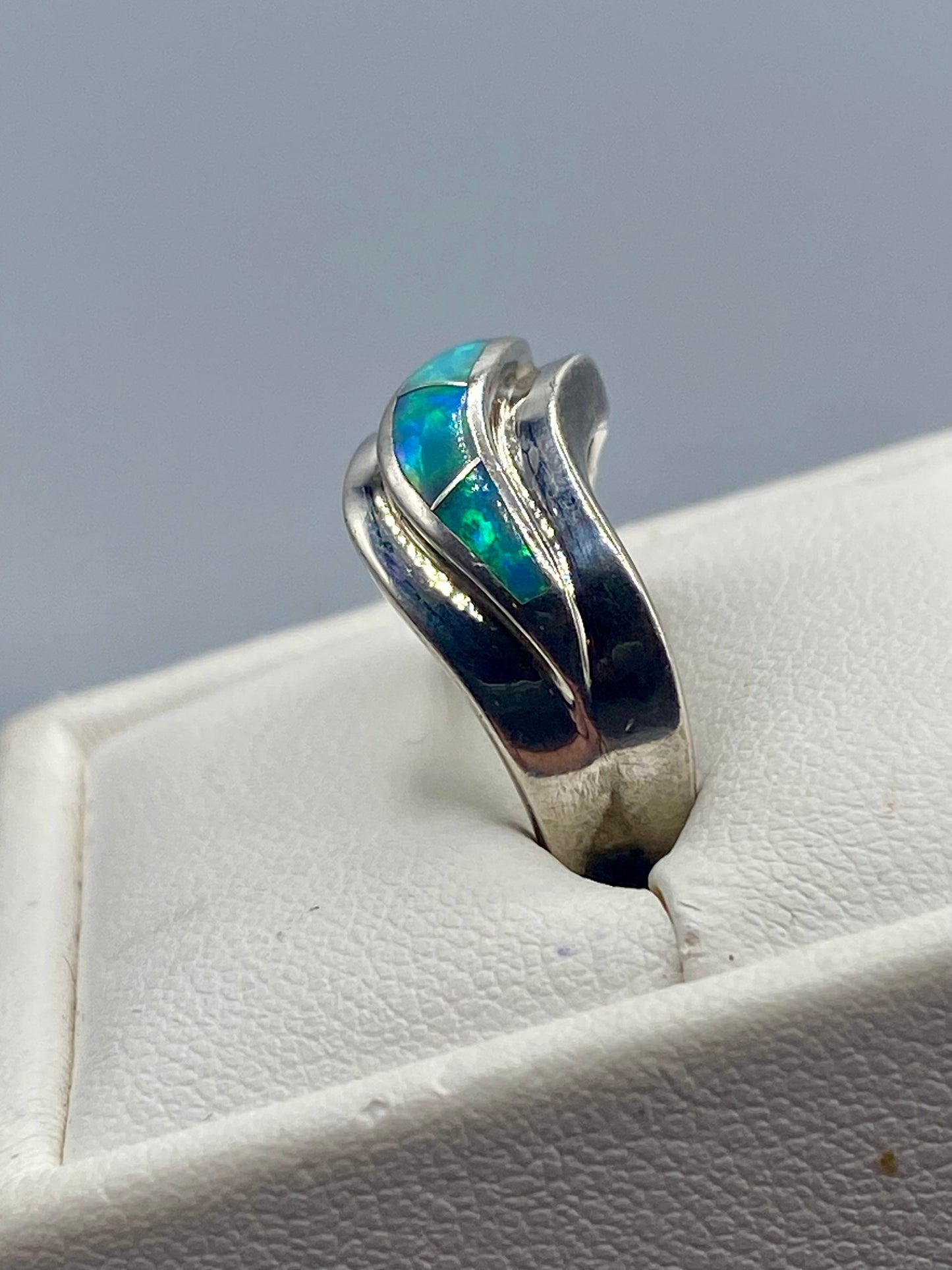 Sterling Silver AK Opal Ring