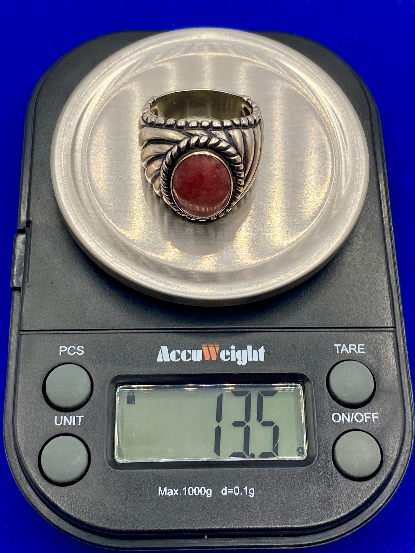 Carolyn Pollack Relios Southwestern Rhodonite Sterling Silver Ring