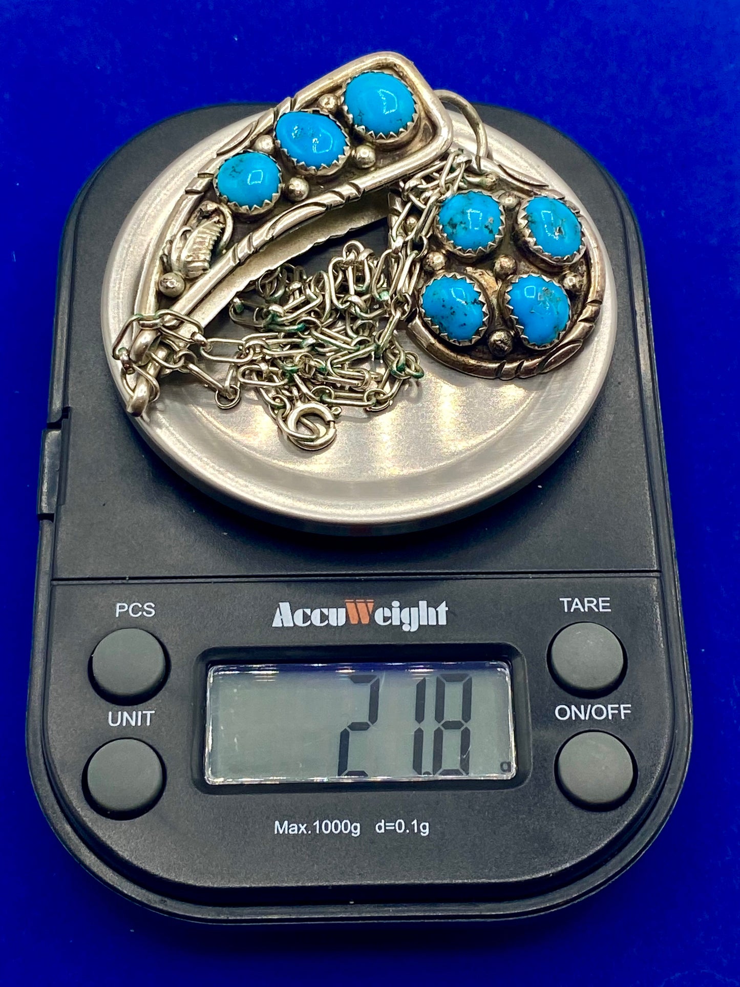 Vintage Native American Etta Larry Turquoise Necklace
