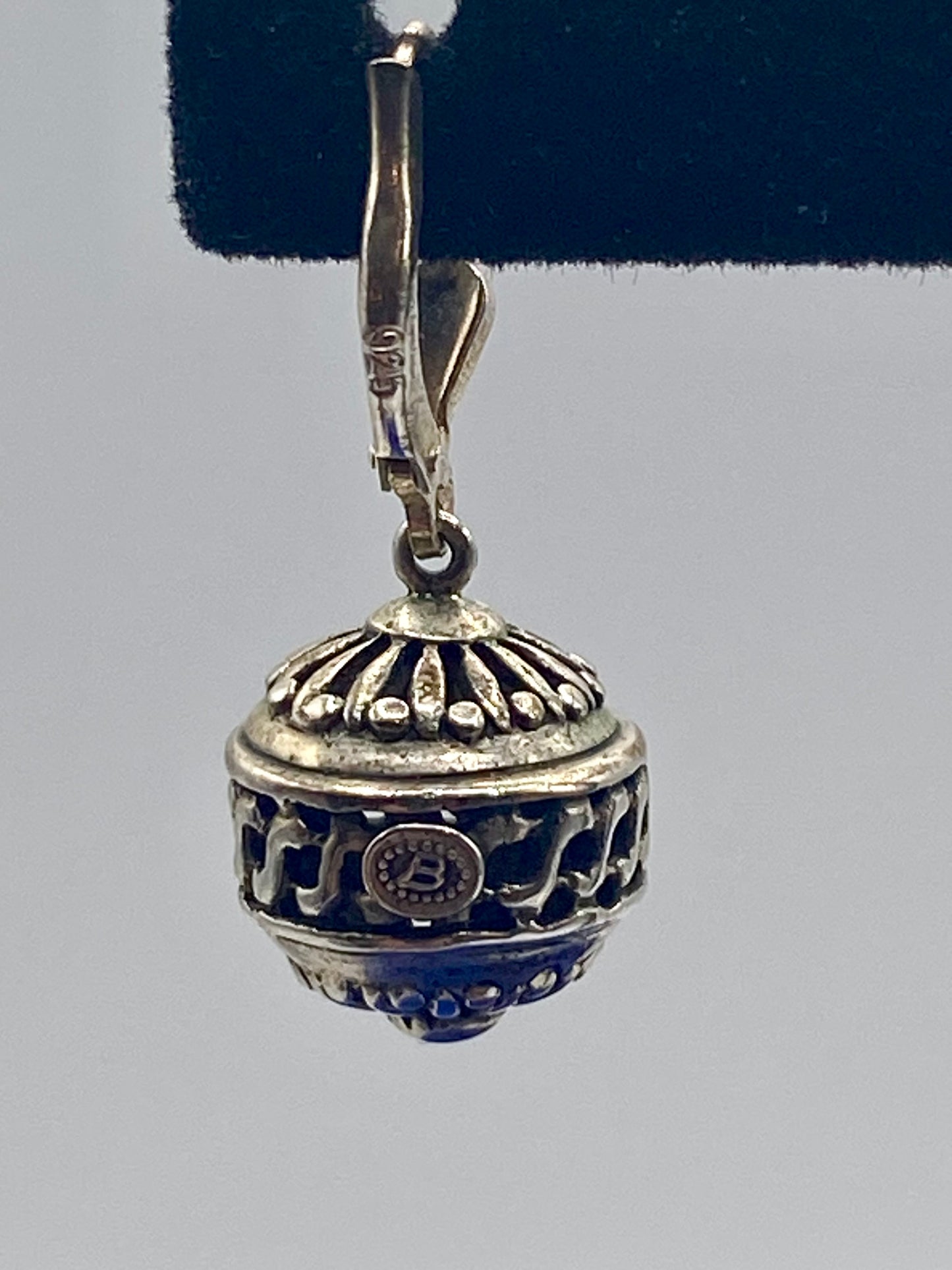 Bali Sterling Silver Drop Dangle Ball Earrings