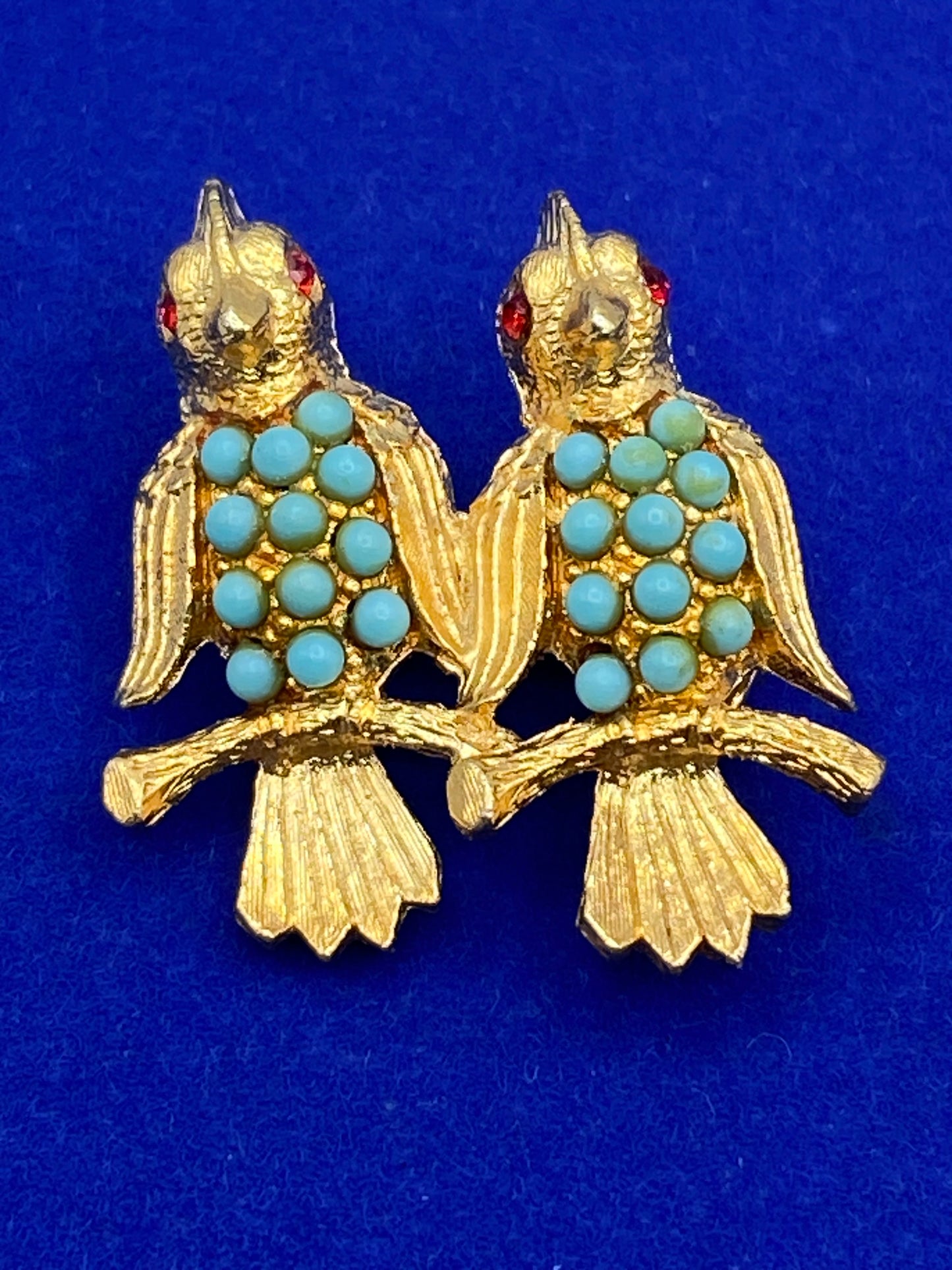 JJ Gold Tone Bird Brooch