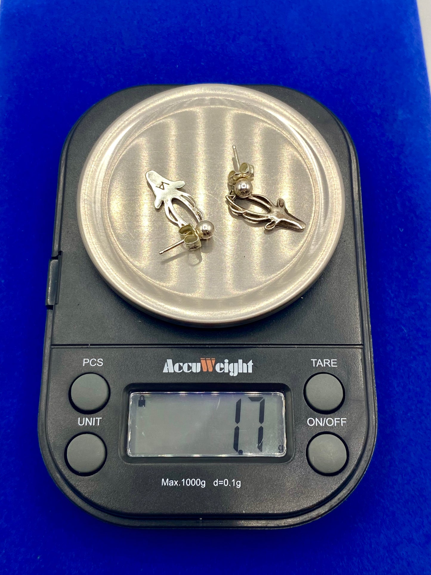 Sterling Silver VA Deer Earrings