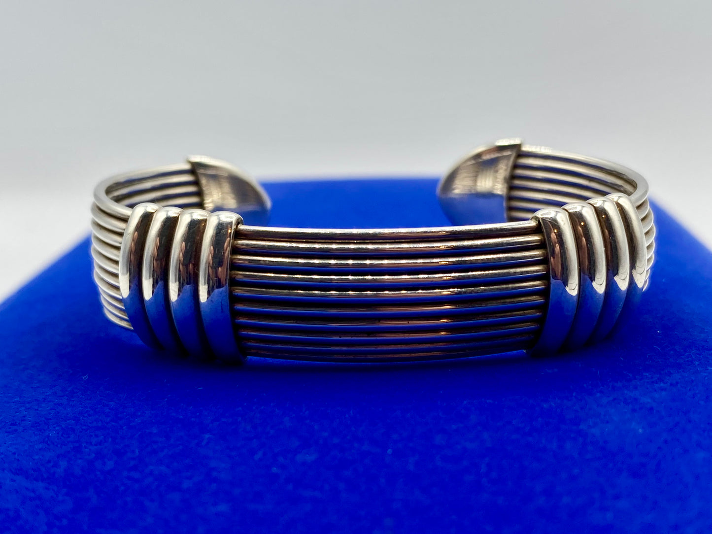 Sterling Silver GV Heavy Cuff Bracelet