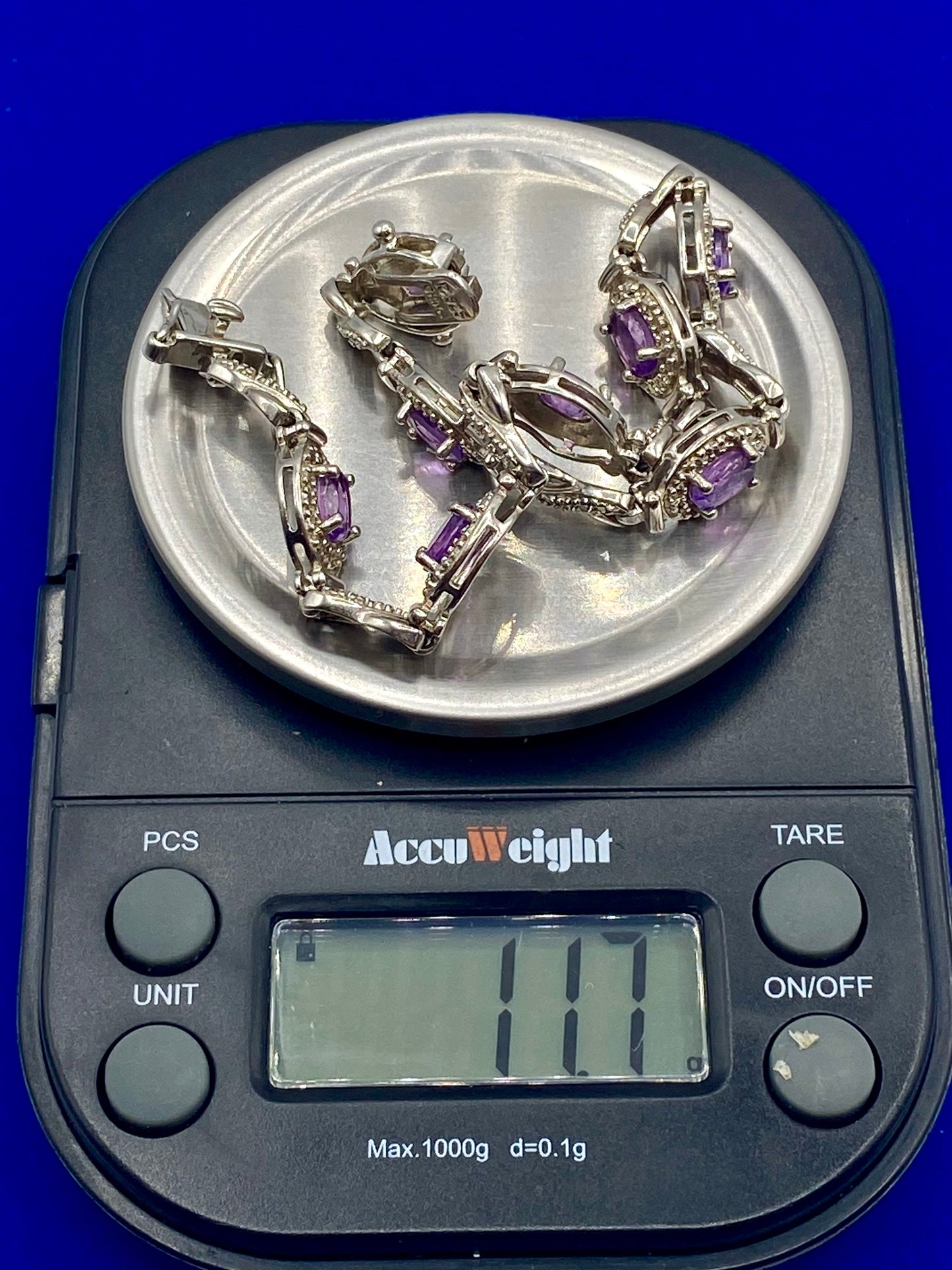 Sterling Silver Ross Simmons Amethyst Tennis Bracelet