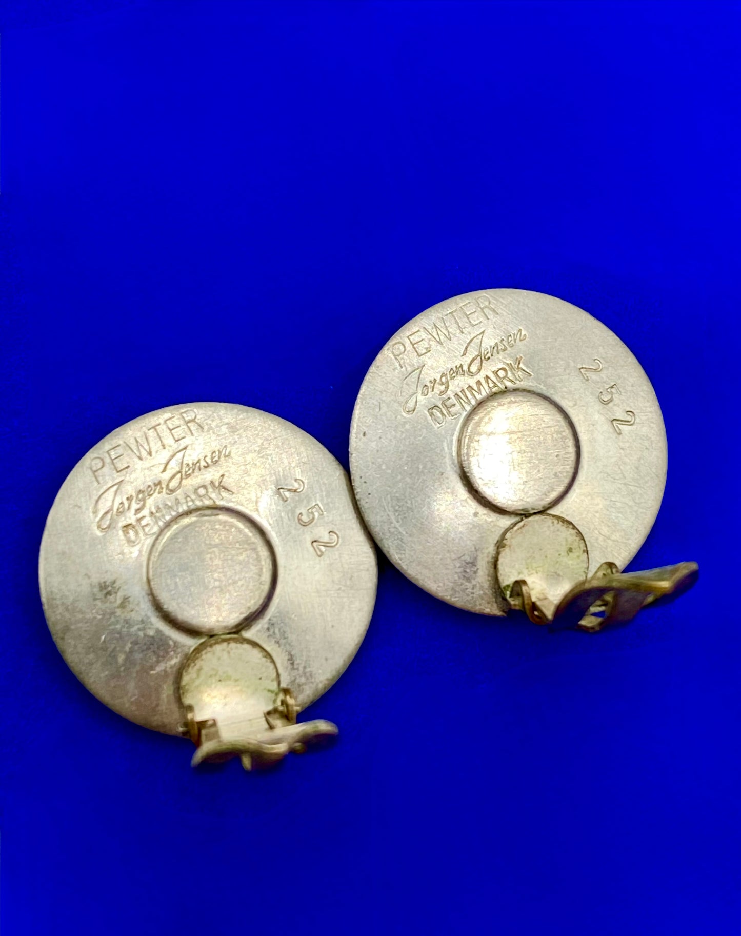 Jorgen Jensen Pewter Denmark MCM Danish Design Clip Ons