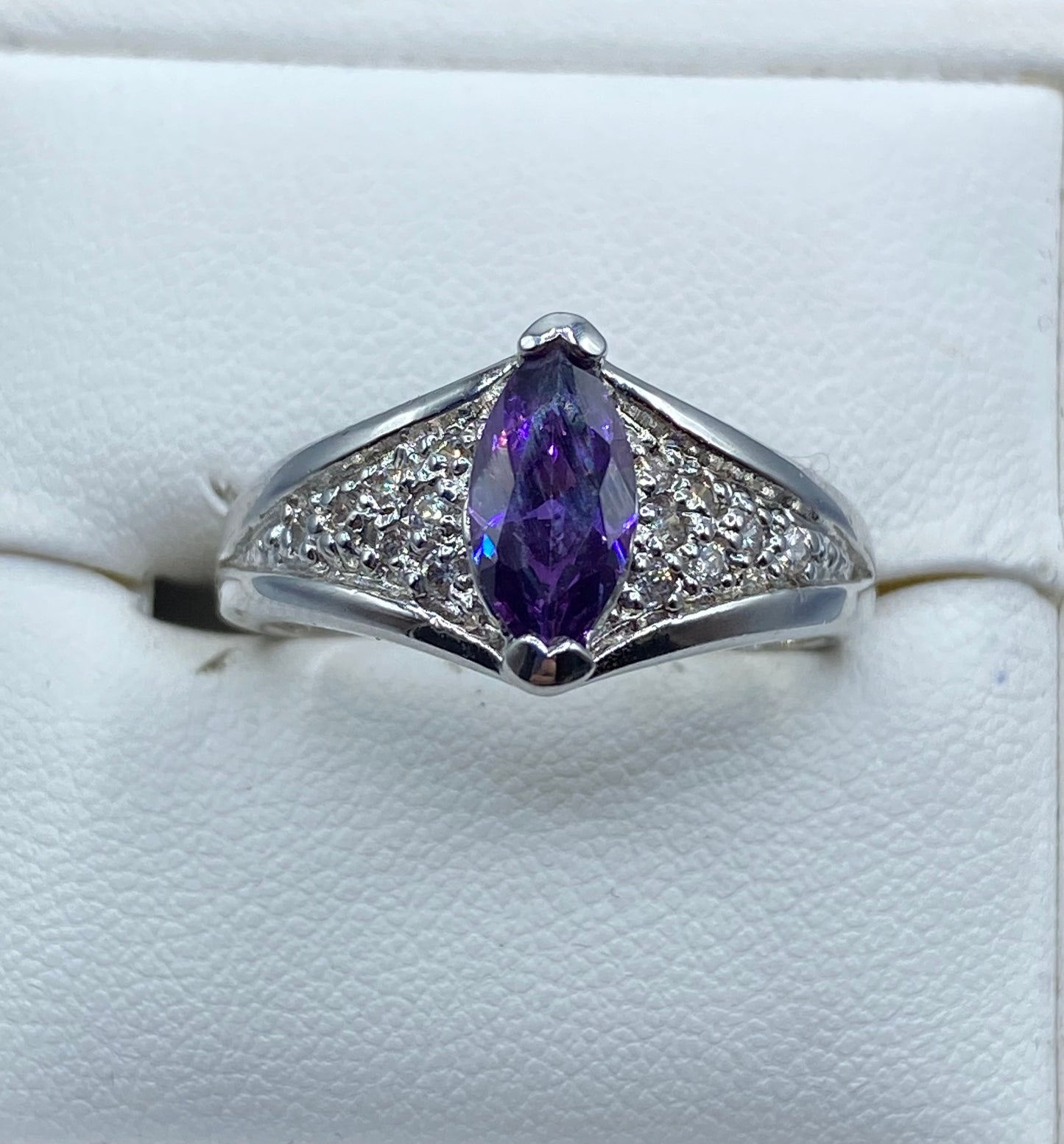 Glass Marquise Cut Costume Ring