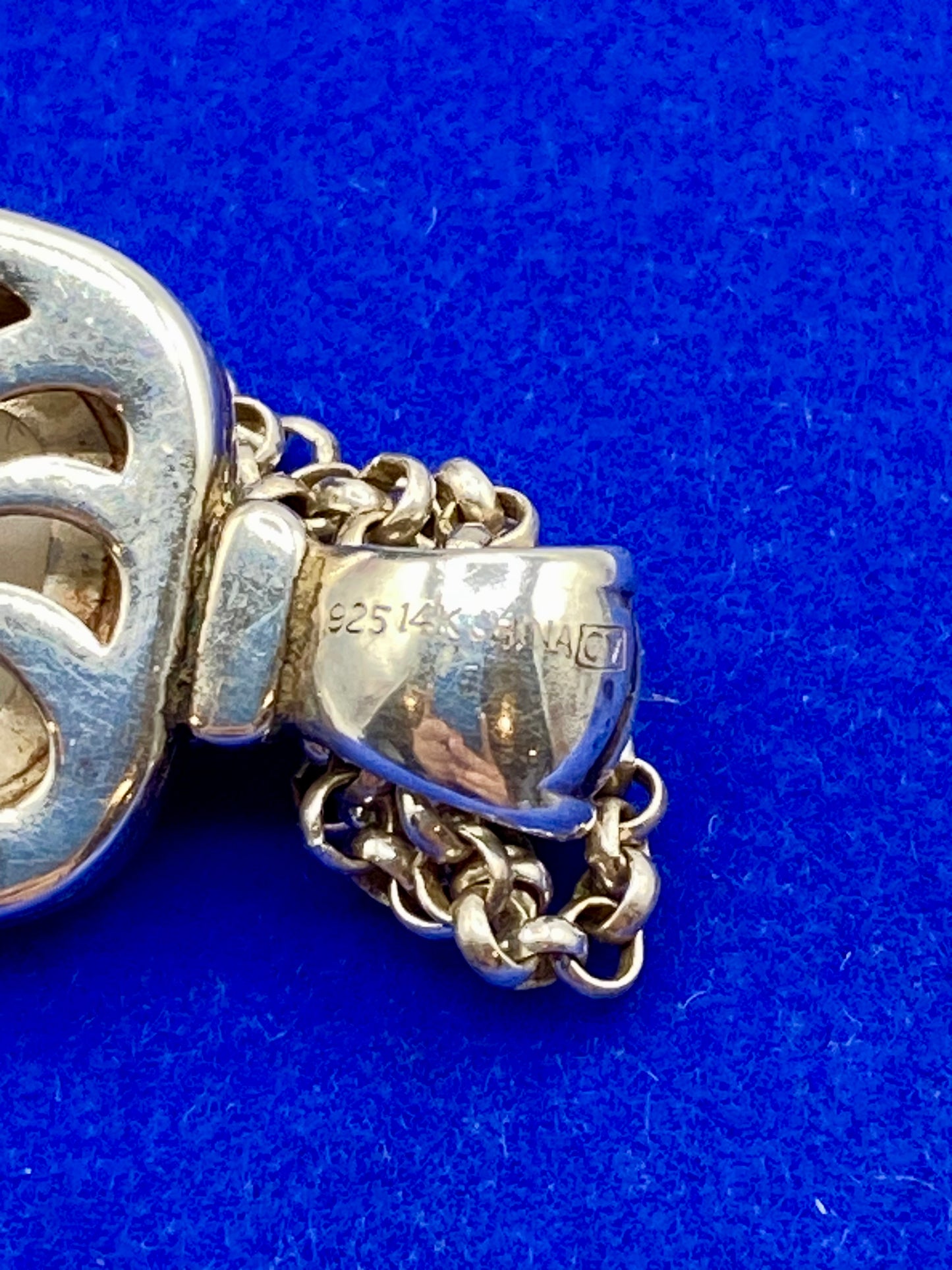 GV Sterling Silver & 14K Mother of Pearl Necklace