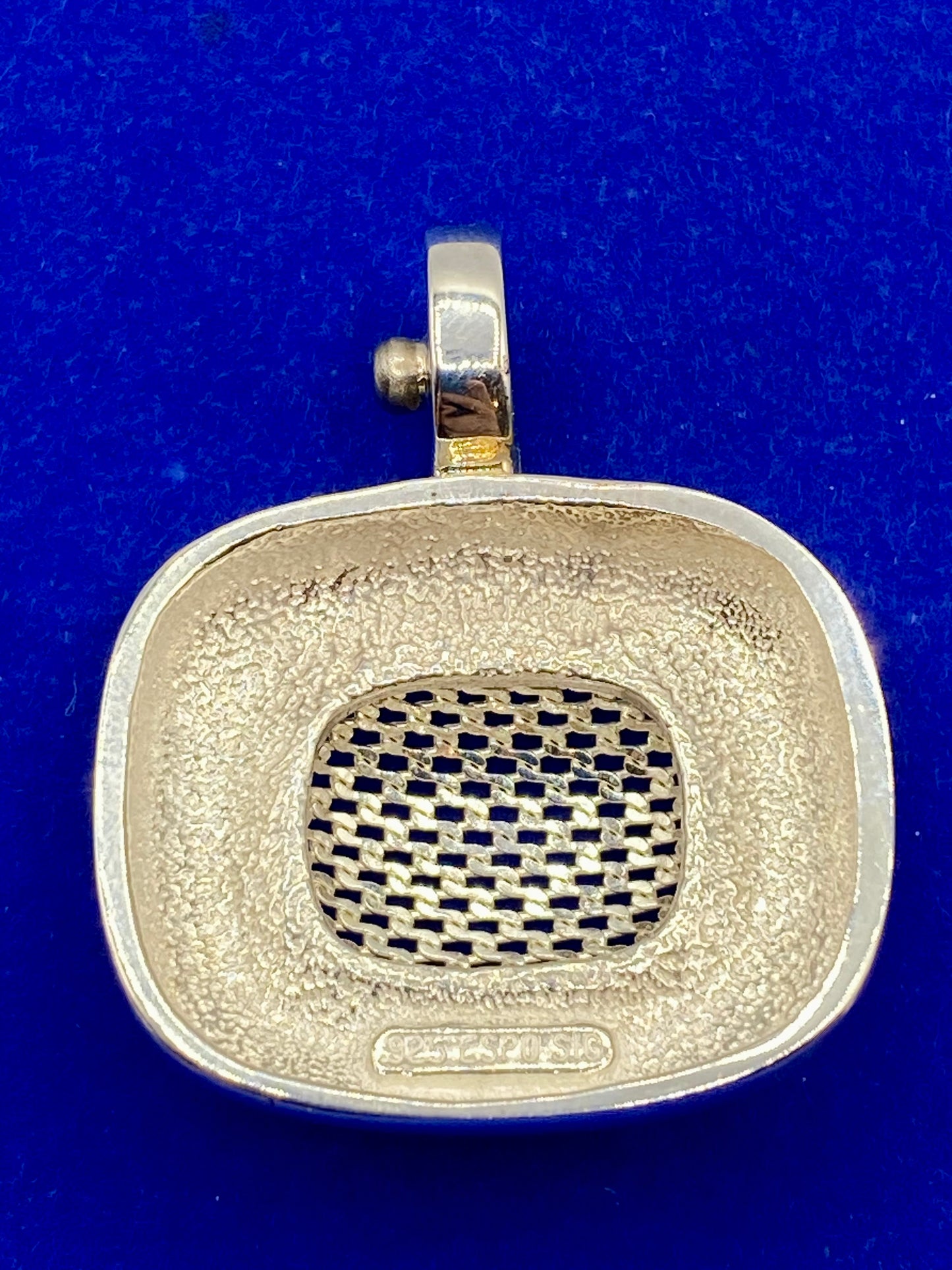 Joseph Esposito ESPO Sterling Silver Mesh Snap Pendant