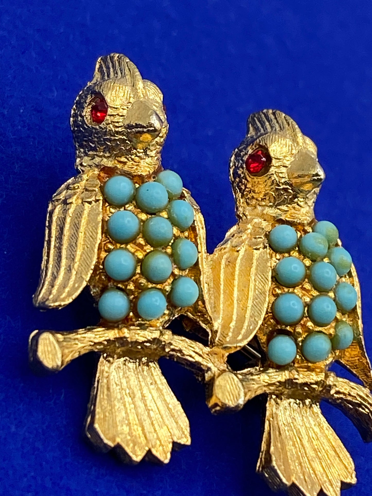 JJ Gold Tone Bird Brooch