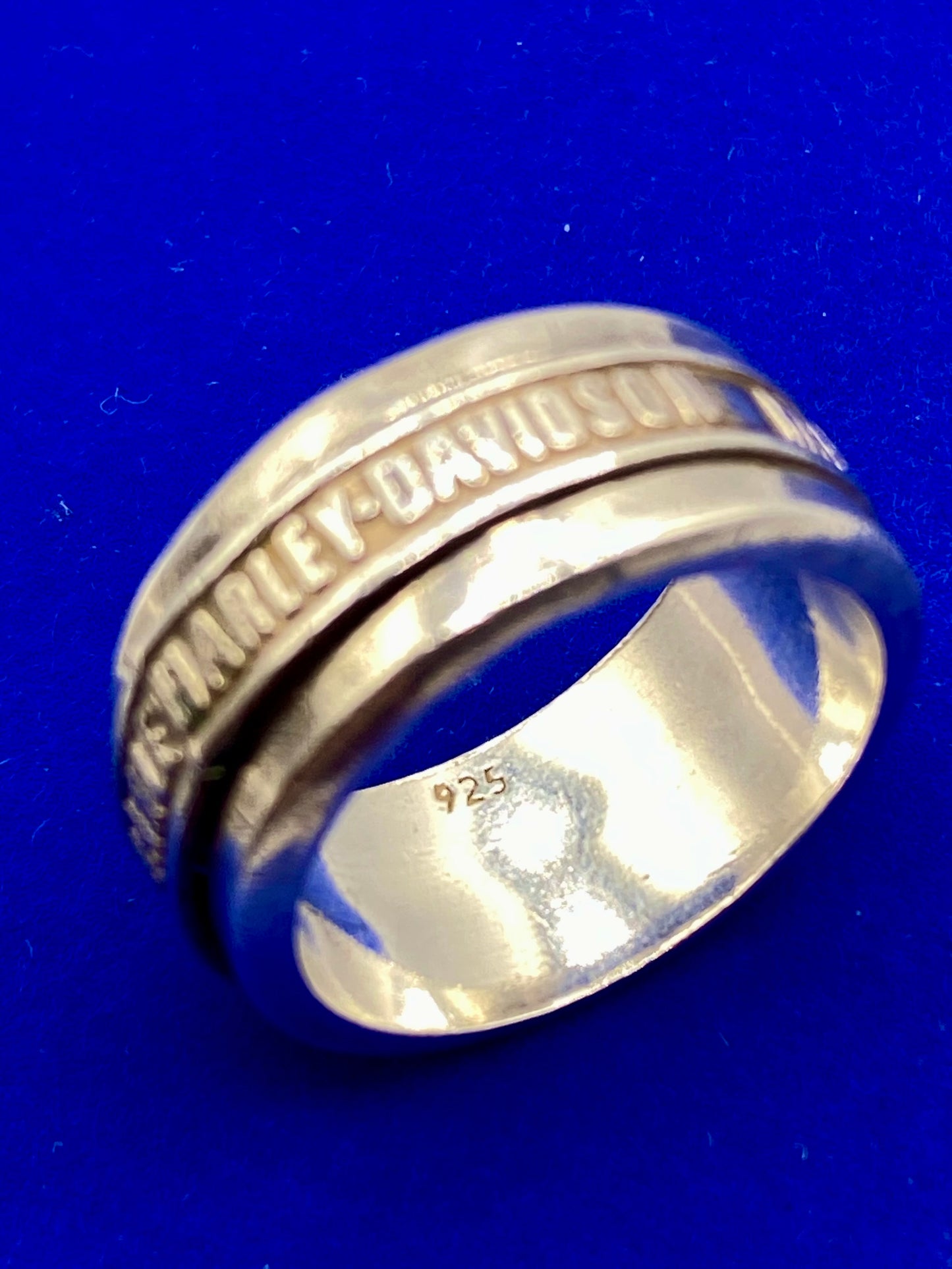 Vintage Sterling Silver Harley-Davidson Spinner Ring